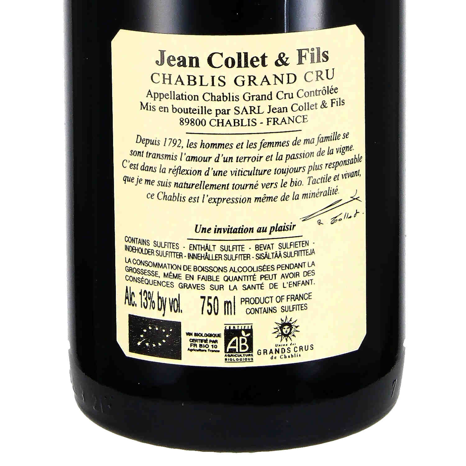 Chablis Grand Cru AC Valmur 2022  (bio)