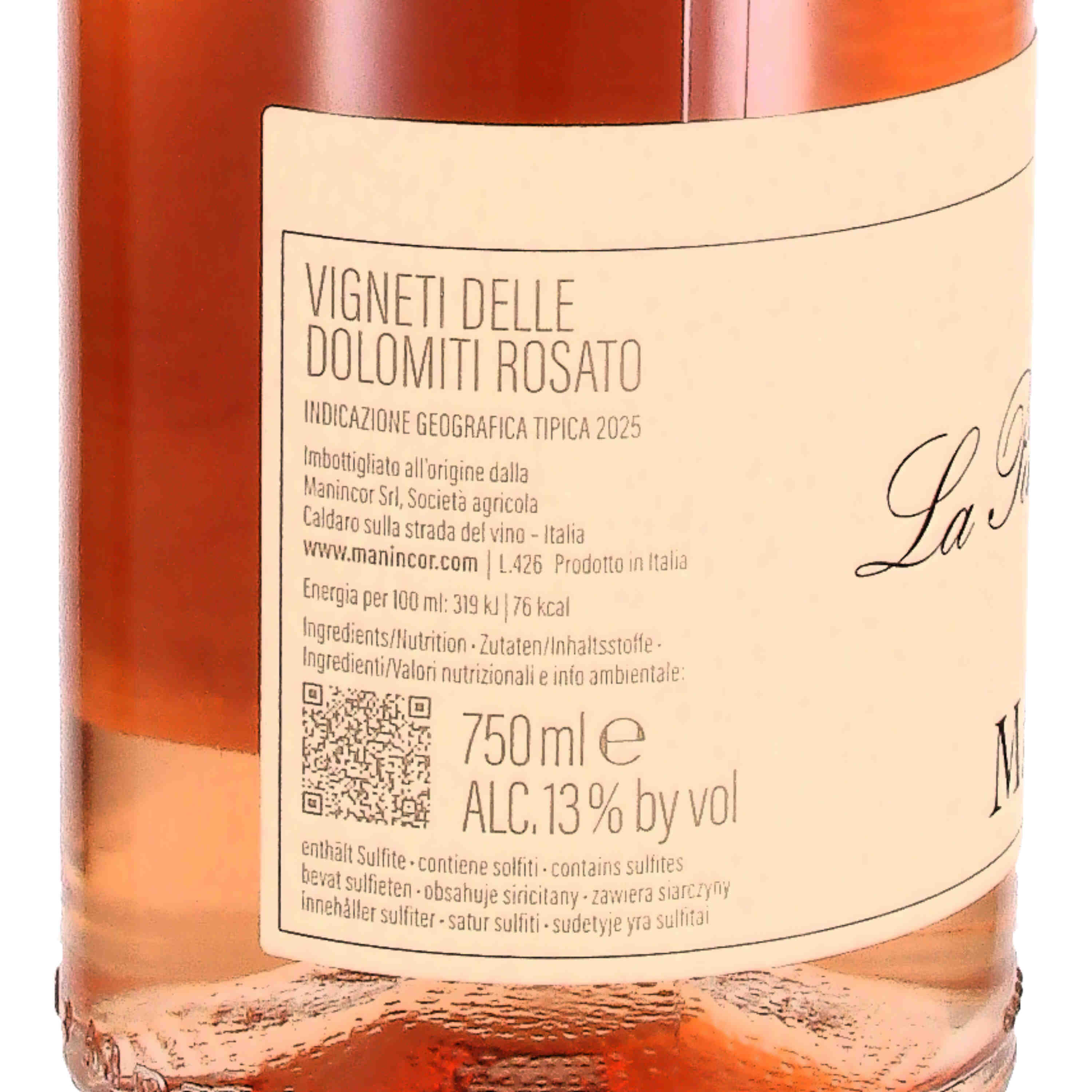 La Rose de Manincor Dolomiti IGT 2025 (Bio)