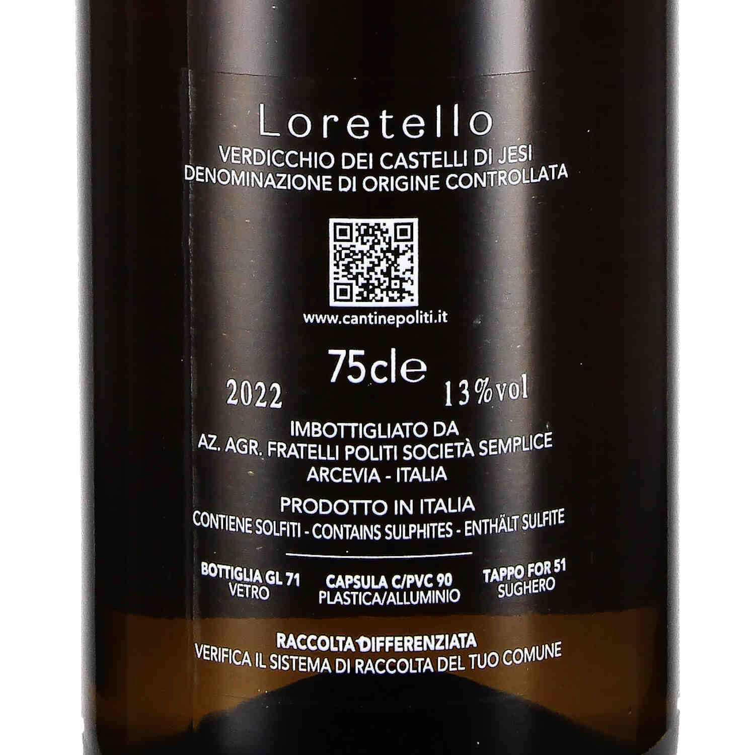 Verdicchio dei Castelli di Jesi Classico DOC Loretello 2022