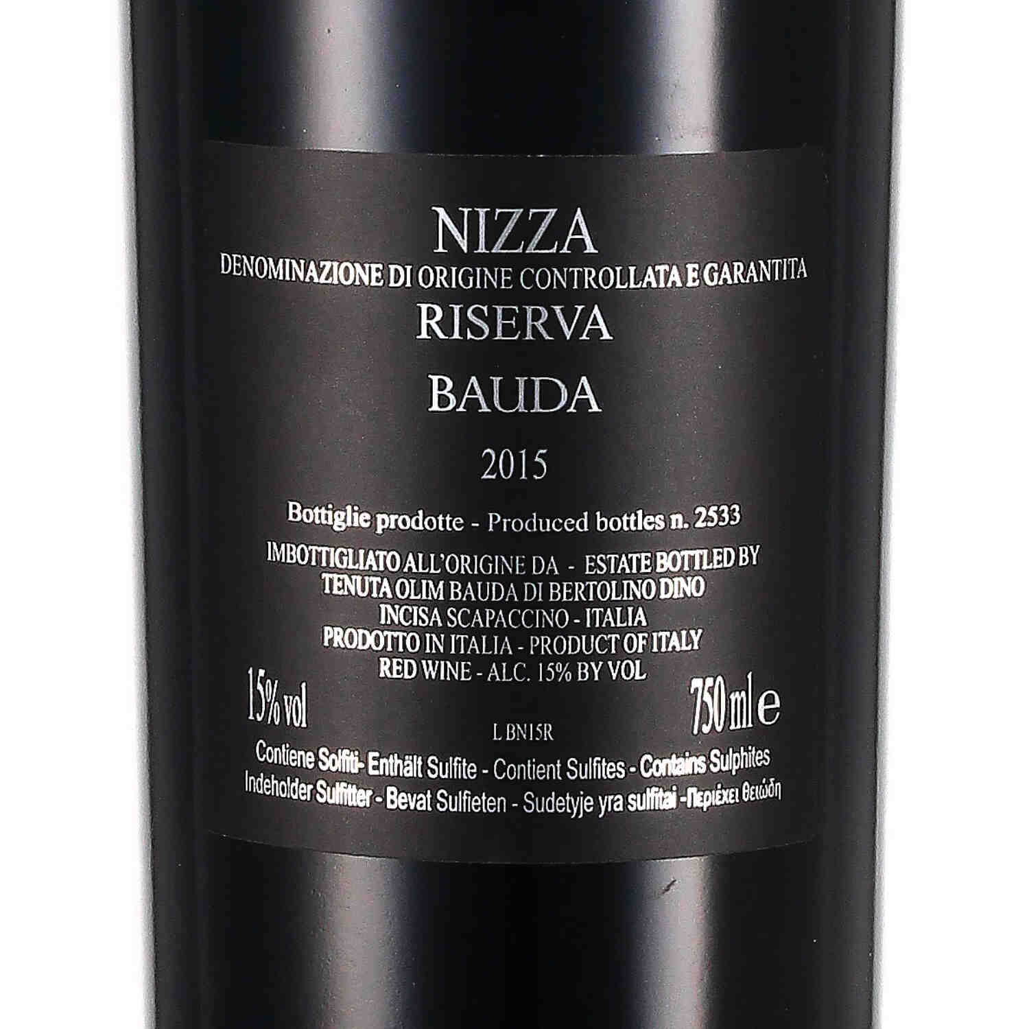 Nizza DOCG Riserva BAUDA 2015