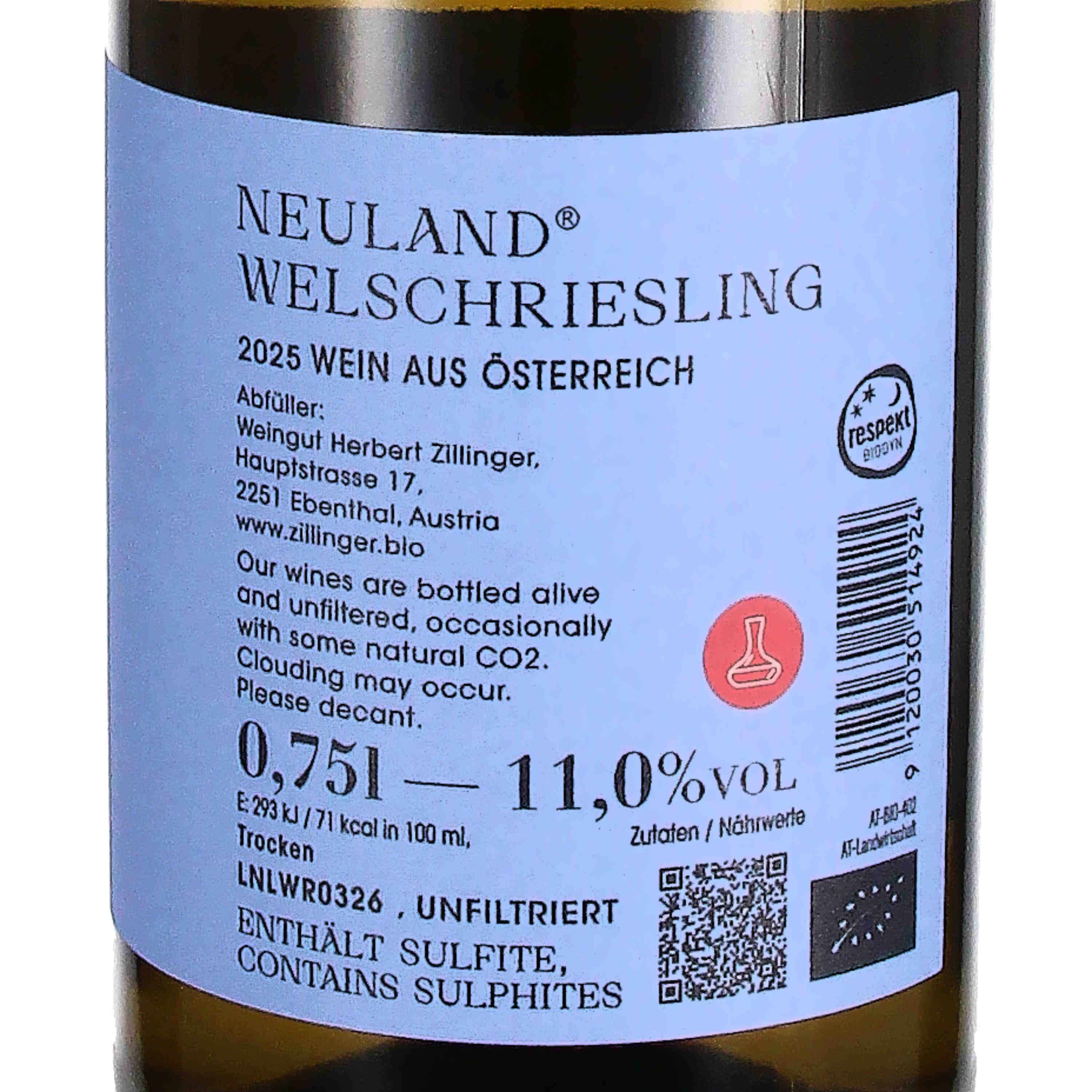 Welschriesling Neuland 2025 (bio)