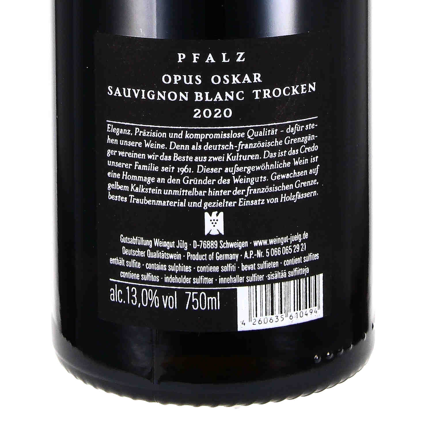 Sauvignon Blanc Opus Oskar 2020 , QW
