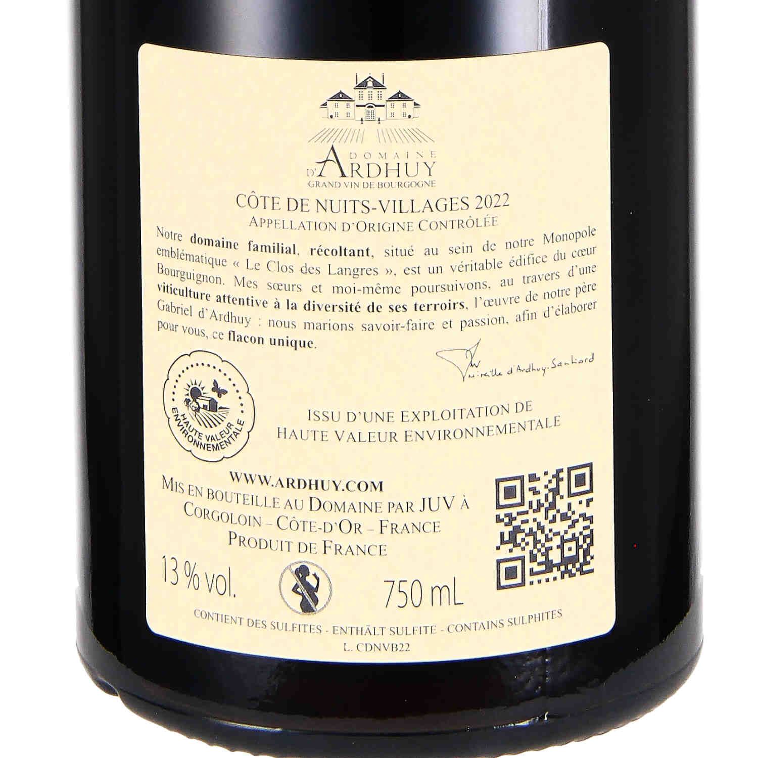 Côte de Nuits-Villages rouge AOC 2022