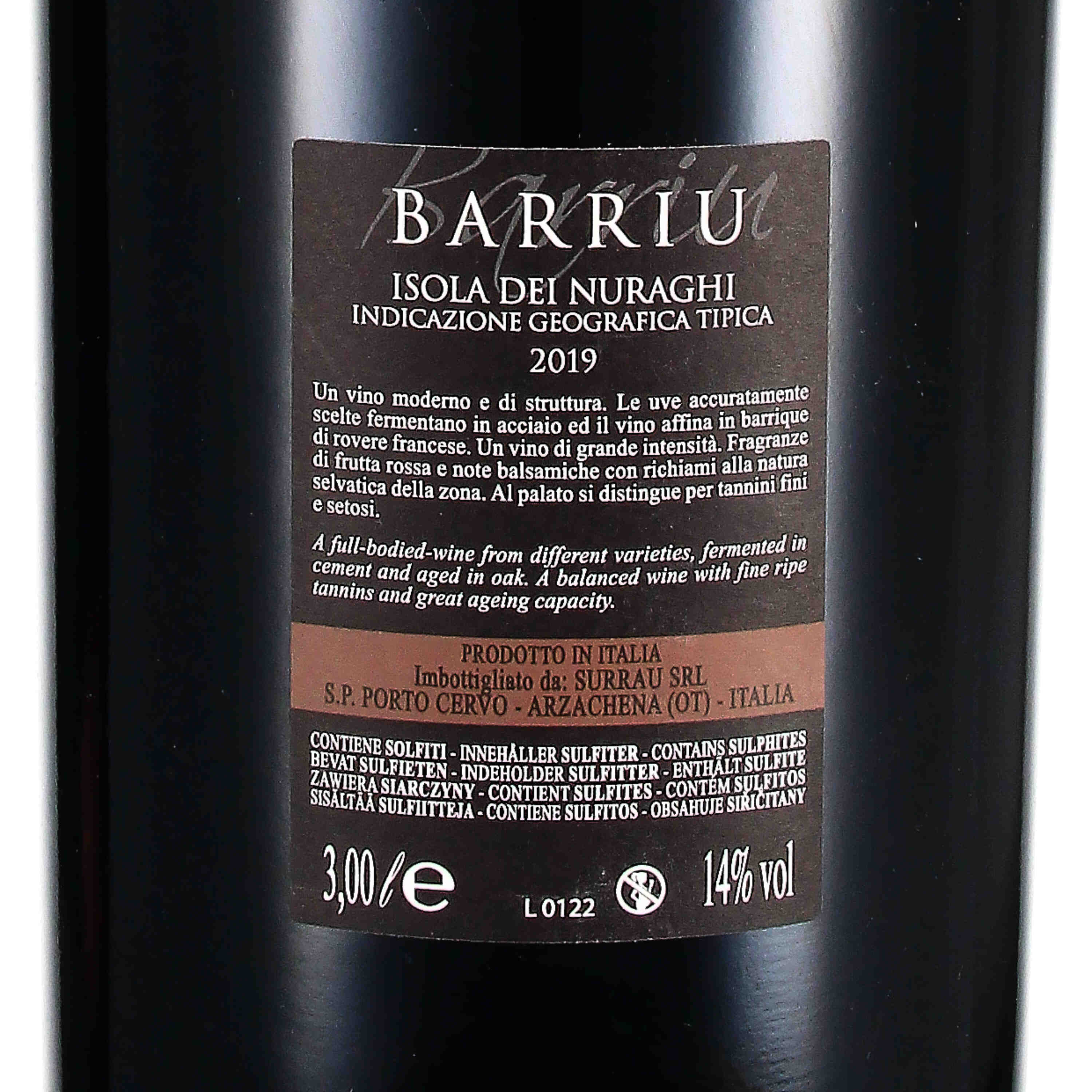 Barriu Rosso Isola dei Nuraghi IGT 2019 - Doppelmagnum