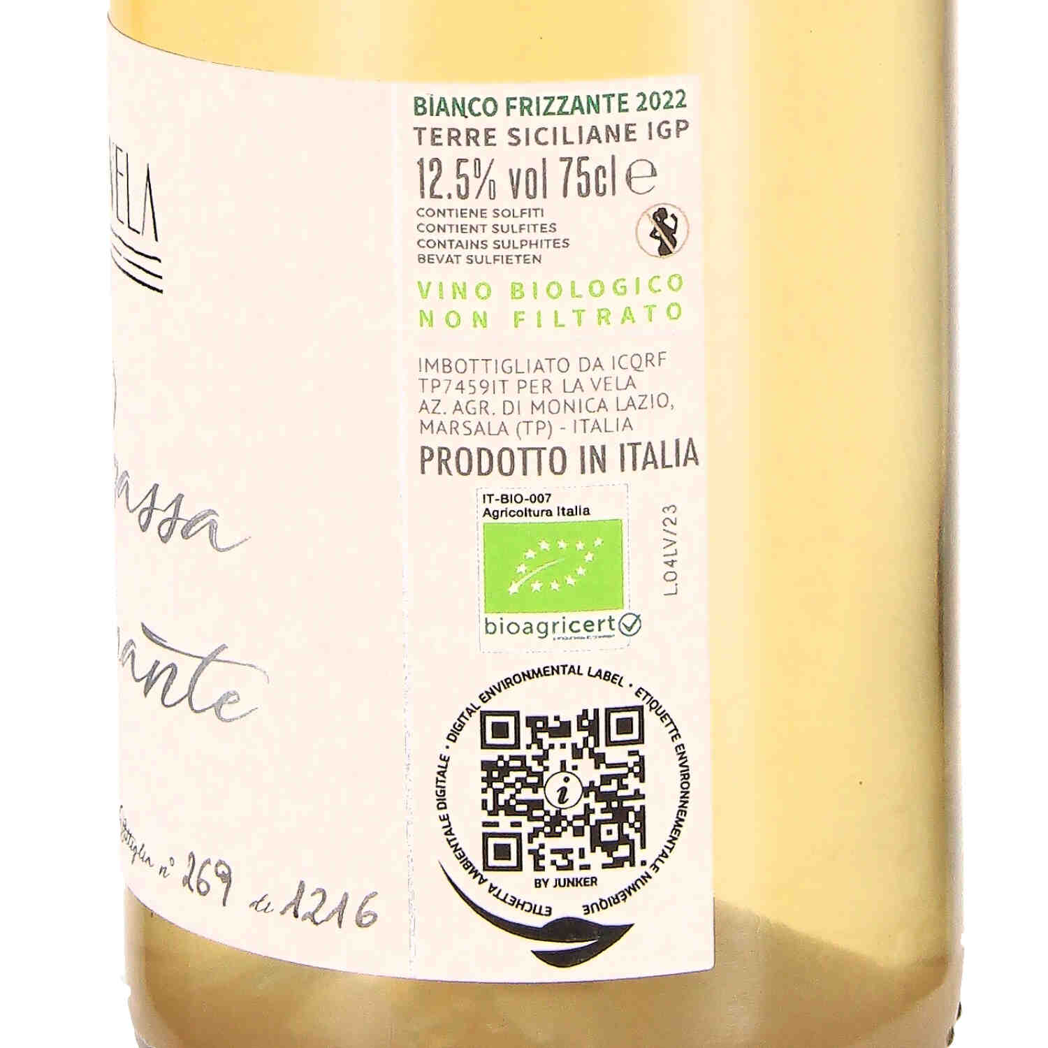 Frizzante Ancestrale Terre Siciliane IGP "Gassa d'Amante" 2022 (bio)