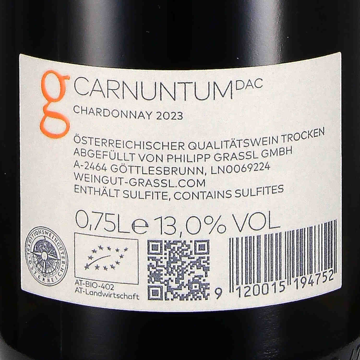 Chardonnay  Carnuntum DAC 2023, Qw (bio)