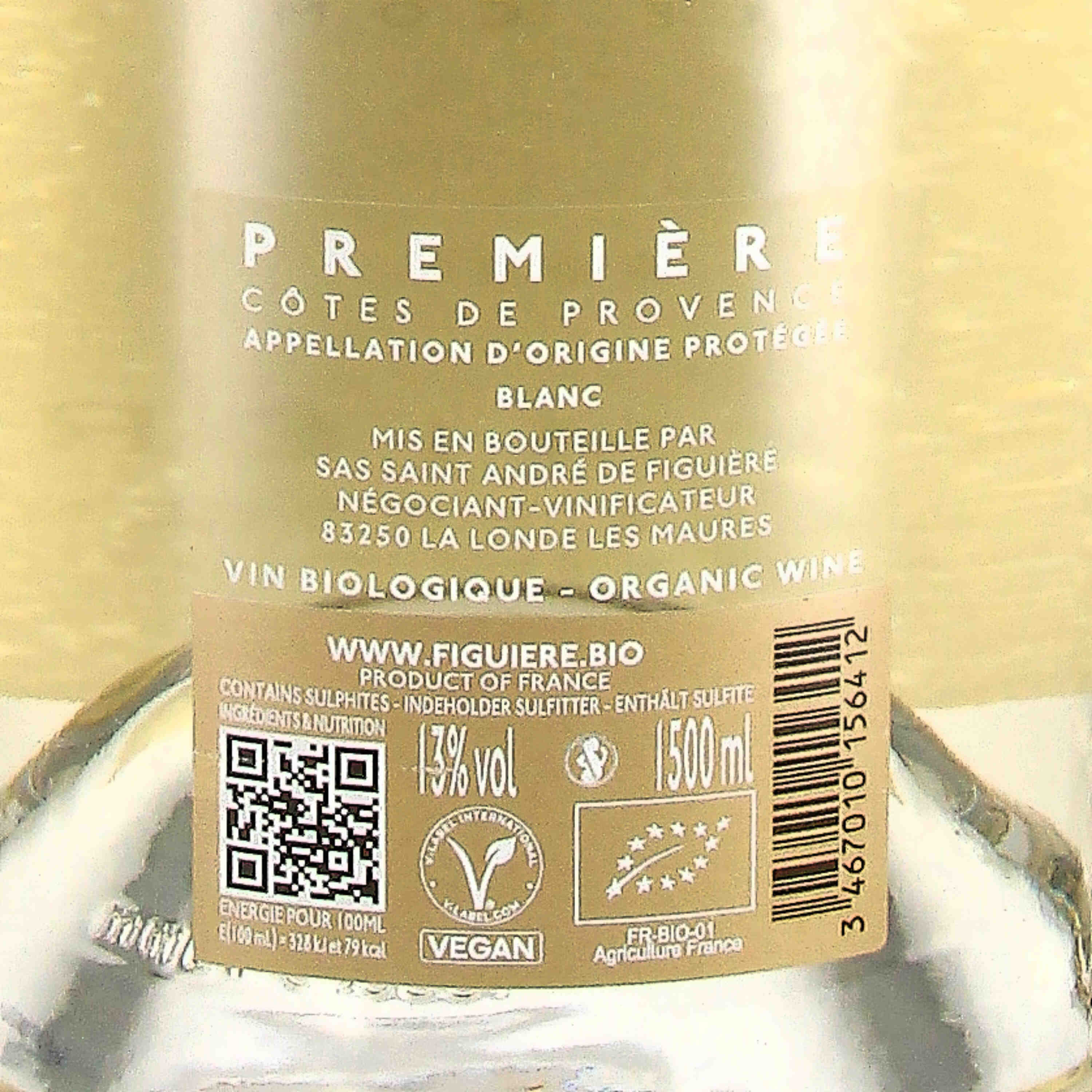 "Première de Figuière" blanc AOP Côtes de Provence 2025 (bio) - Magnum