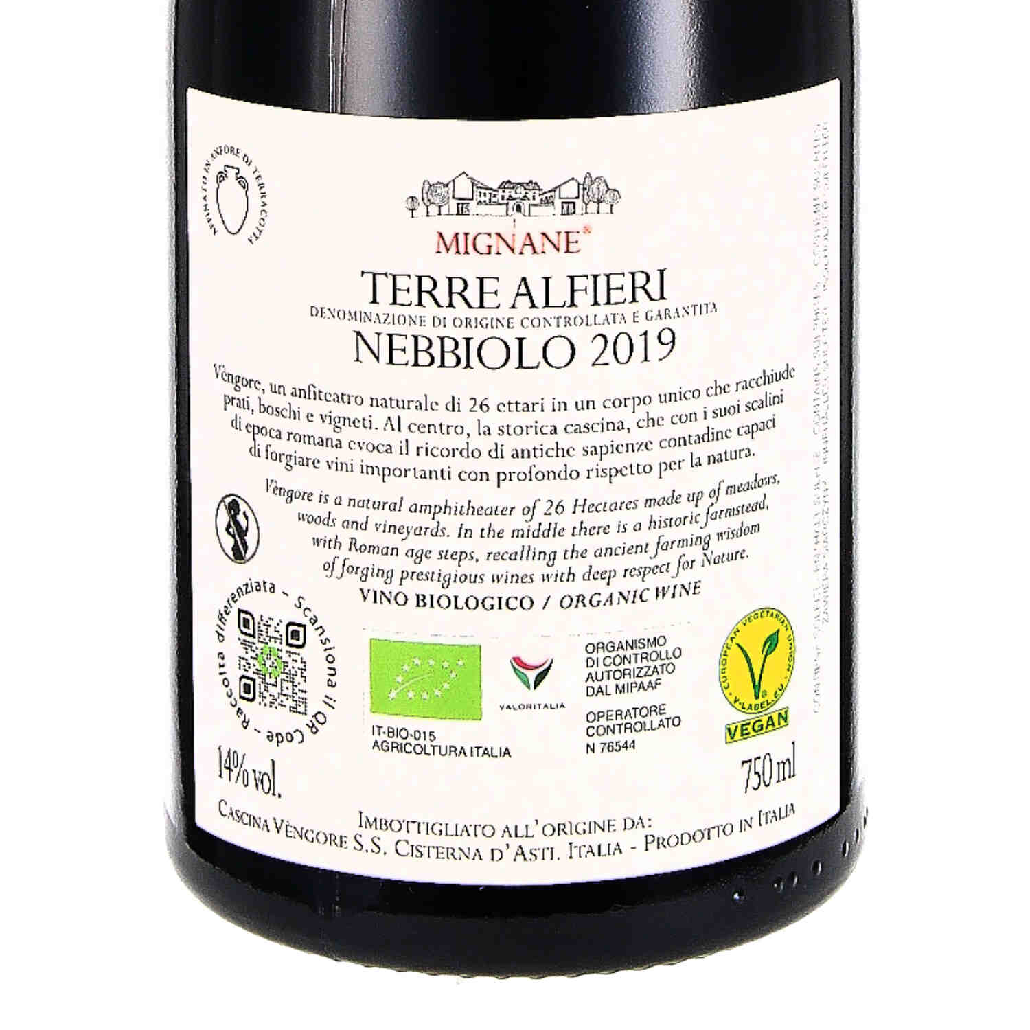 Neb(bio)lo Terre Alfieri Mignane 2019 - aus der Terracotta-Amphore (bio)