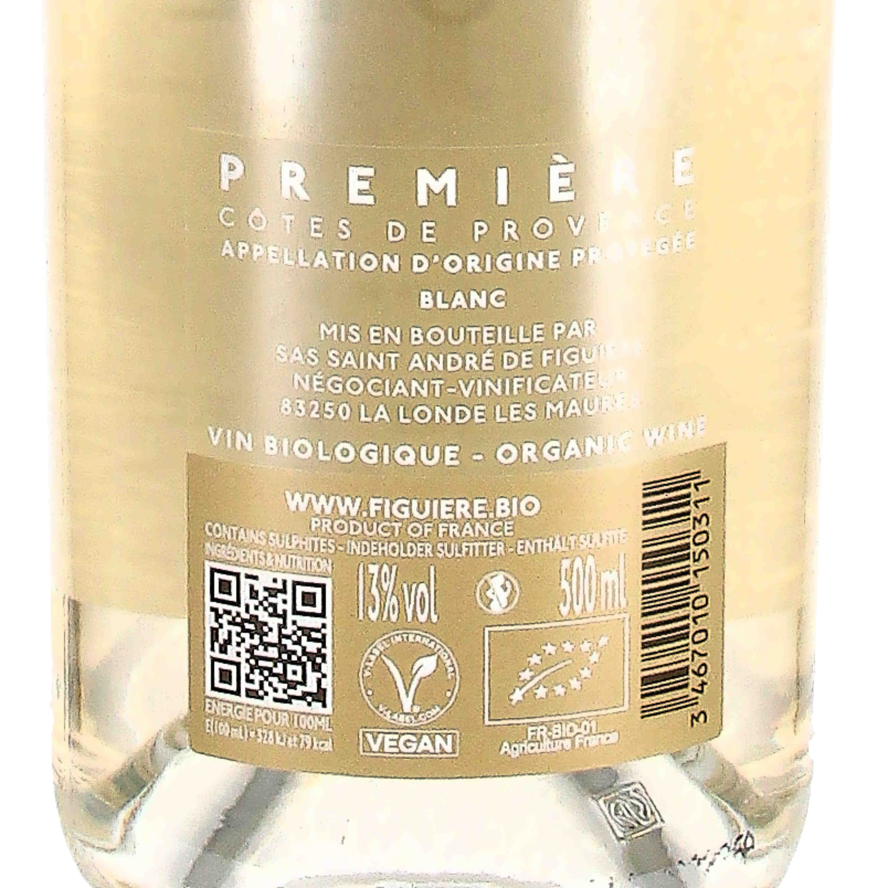 Première de Figuière blanc AOP Côtes de Provence 2025 (bio) - halber Liter
