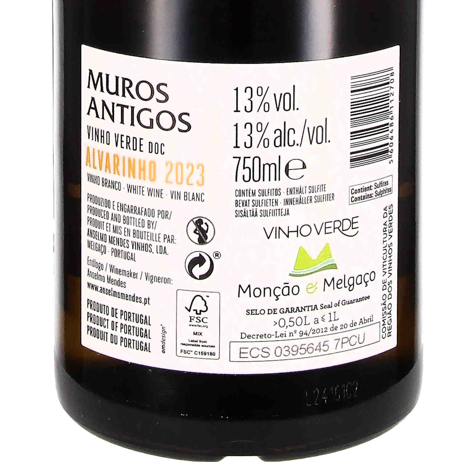 Muros Antigos Alvarinho DOC Vinho Verde 2023