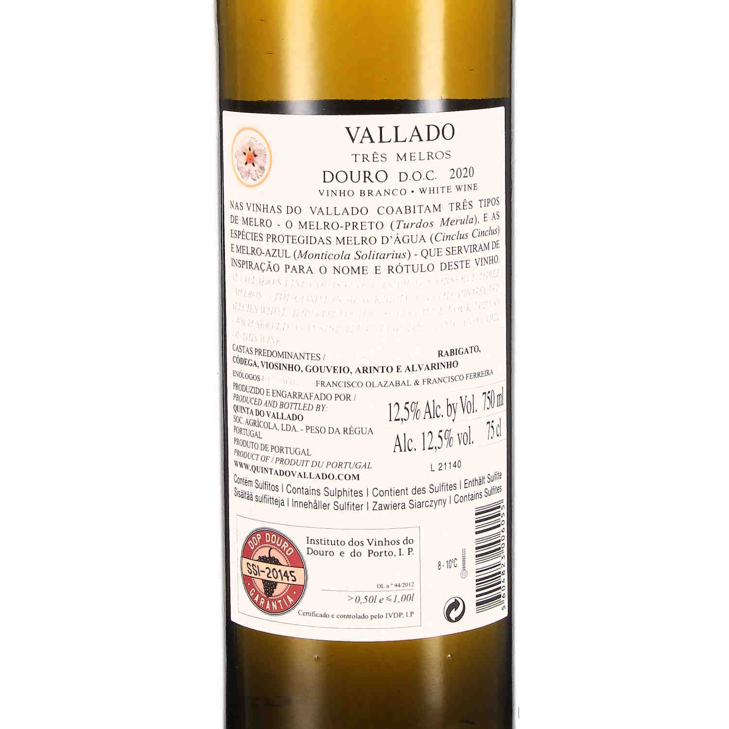 Vallado Três Melros Douro branco DOC 2020