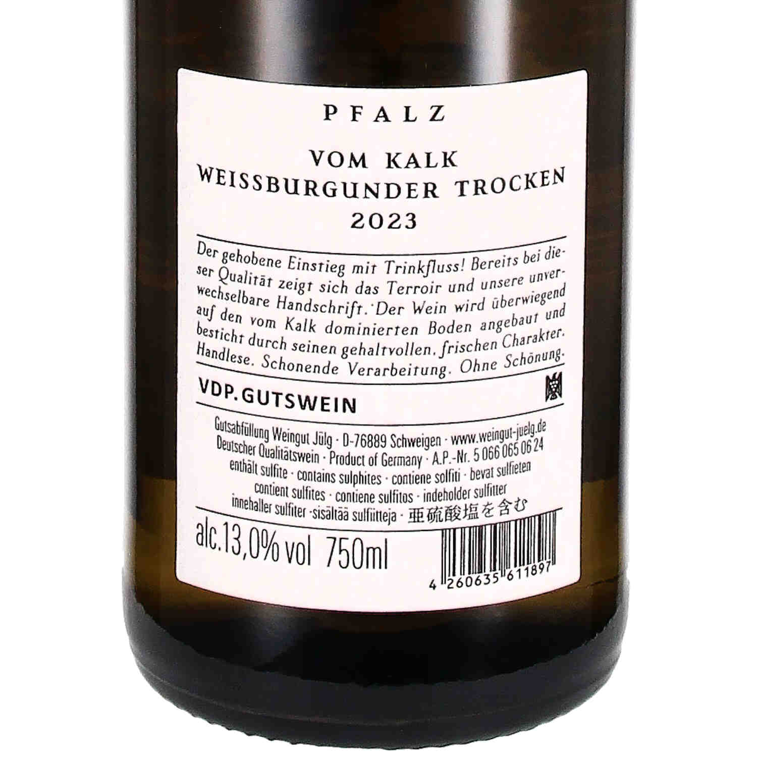 Weissburgunder vom Kalk VDP.Gutswein 2023, QW