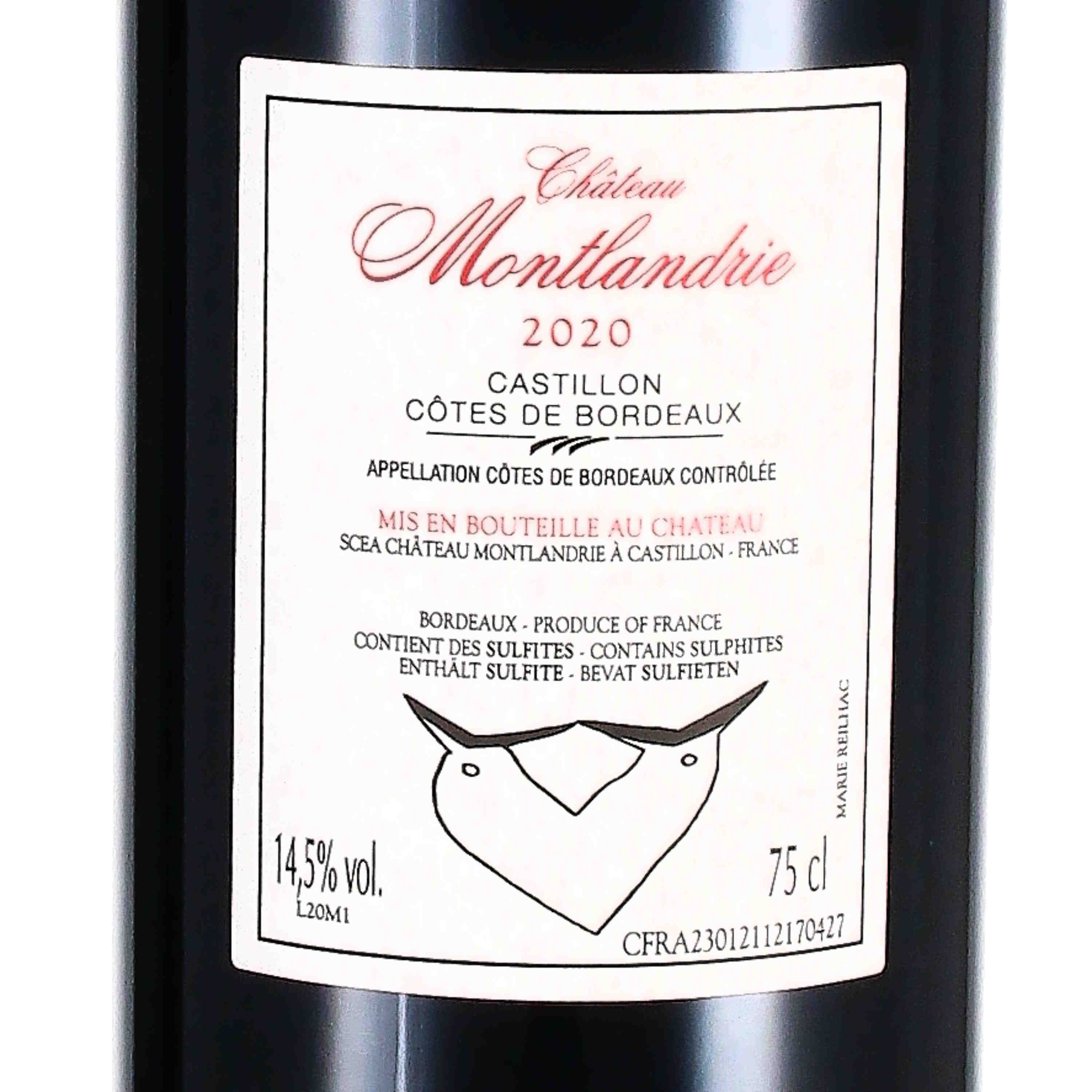 Château Montlandrie Castillon Côtes de Bordeaux AOC 2020