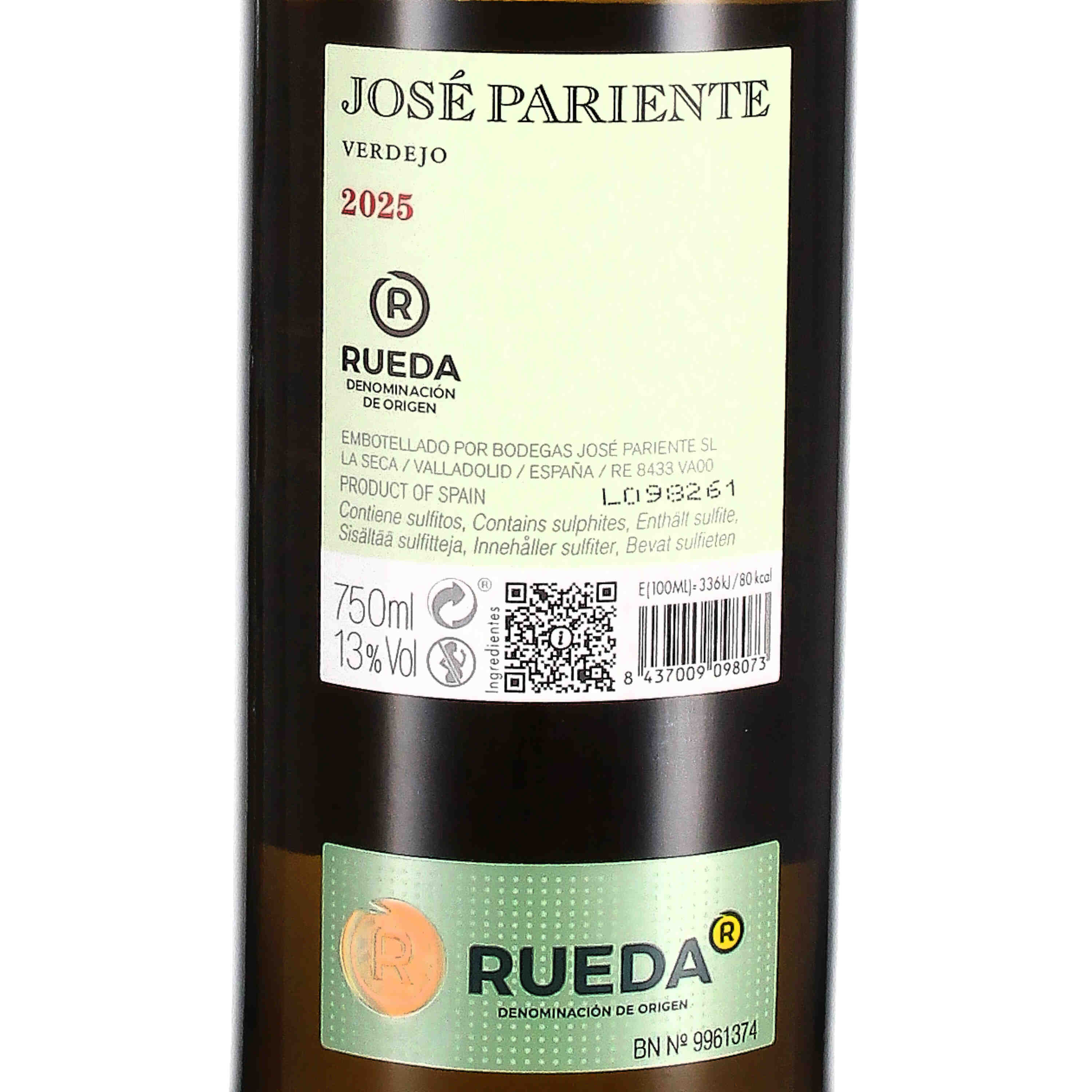 Rueda Verdejo José Pariente 2025 Rueda D.O.