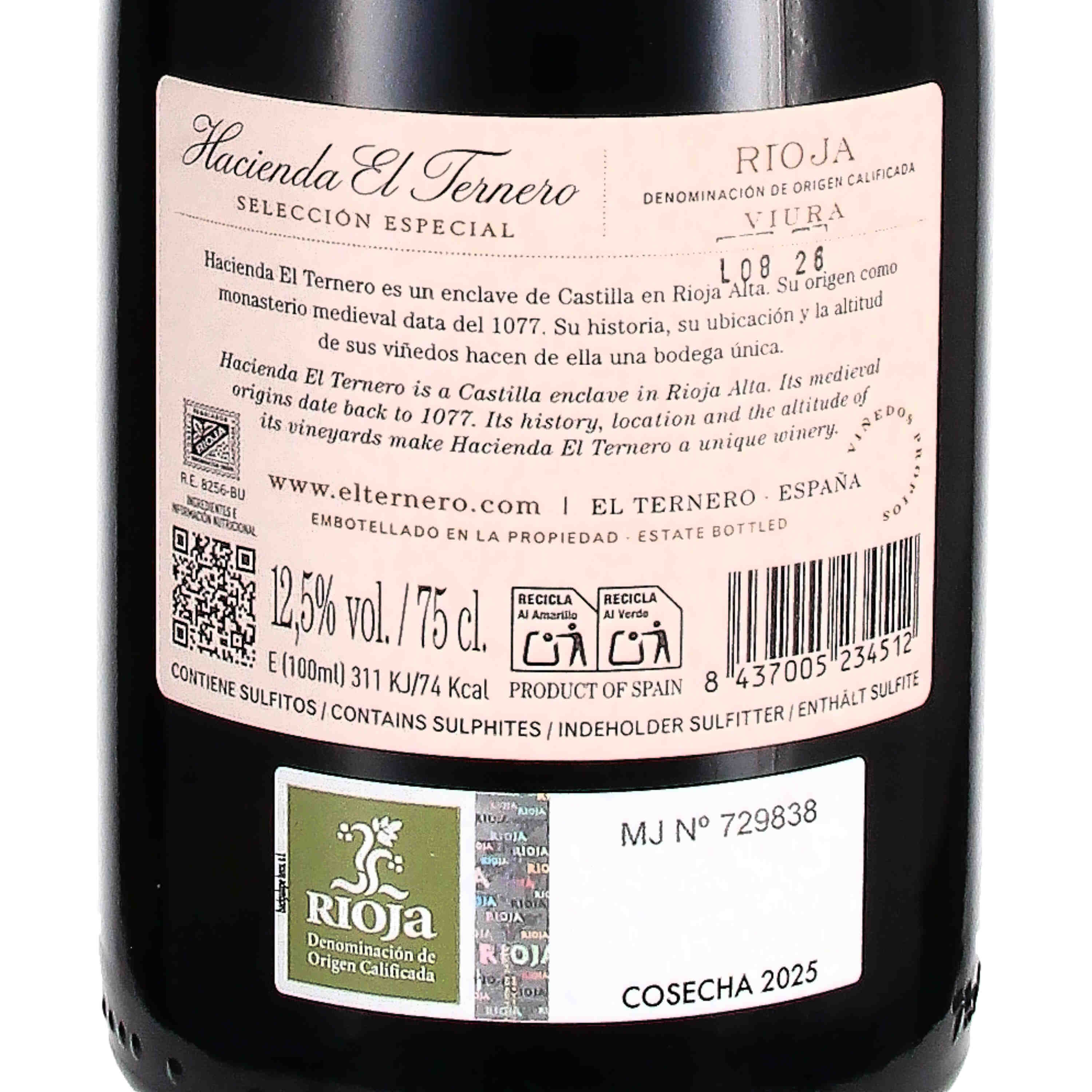el Ternero blanco Selección Rioja D.O.Ca 2025