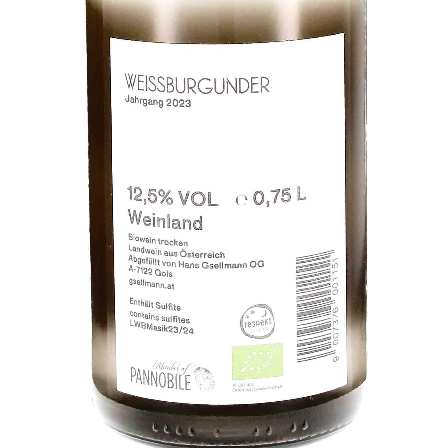 Weißburgunder Masik 2023, Lw (bio)