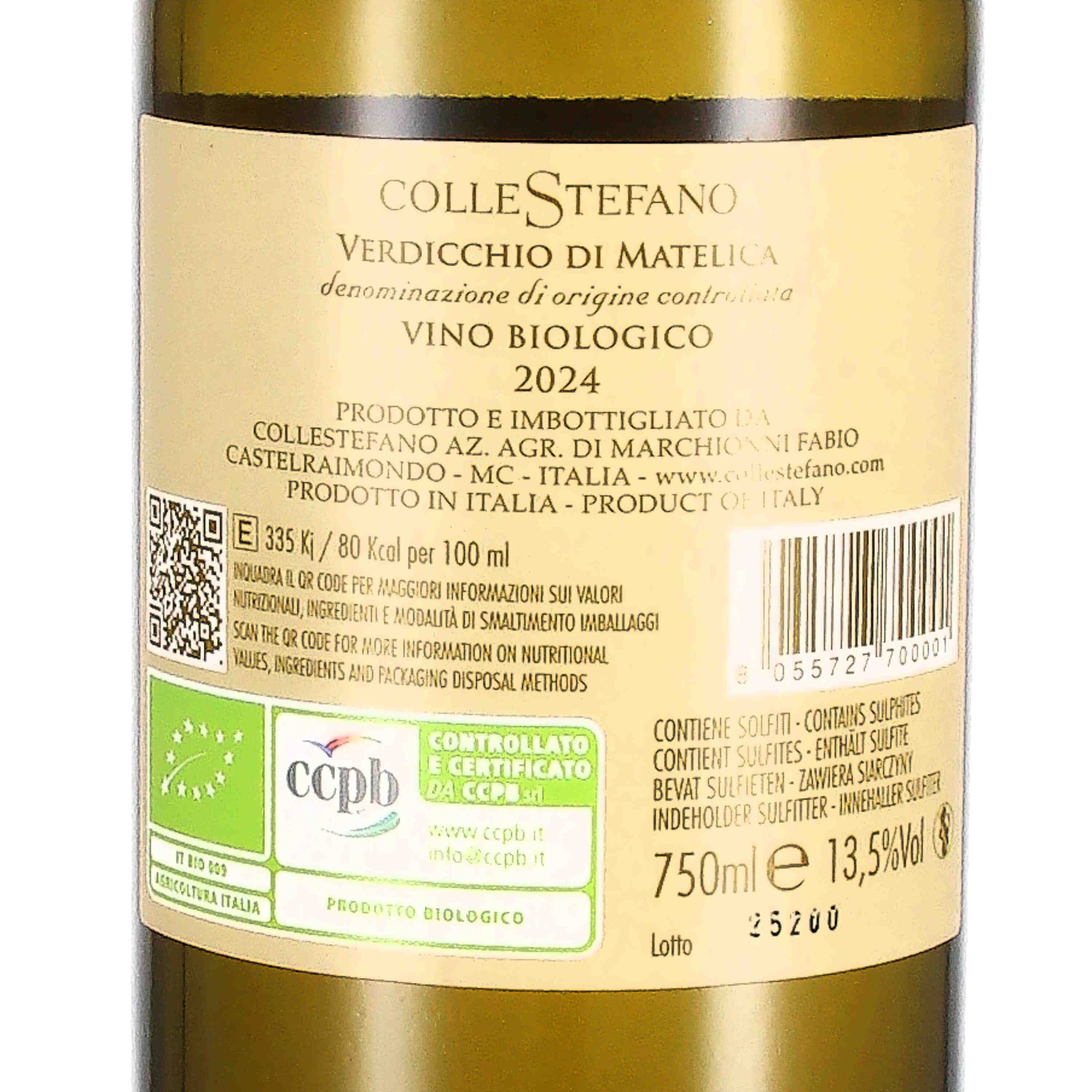 Verdicchio di Matelica DOC 2024 (bio)