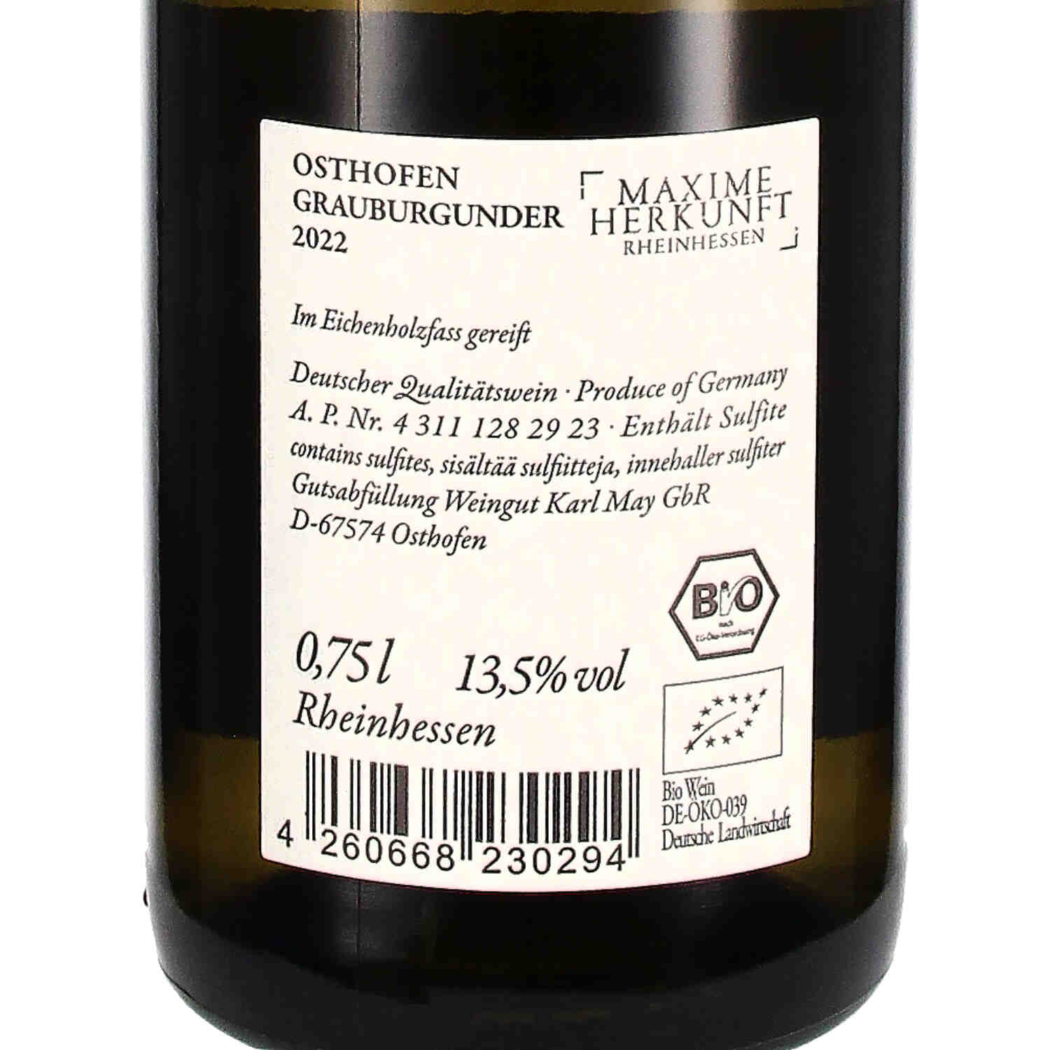 Osthofener Grauburgunder 2022 QW (bio)
