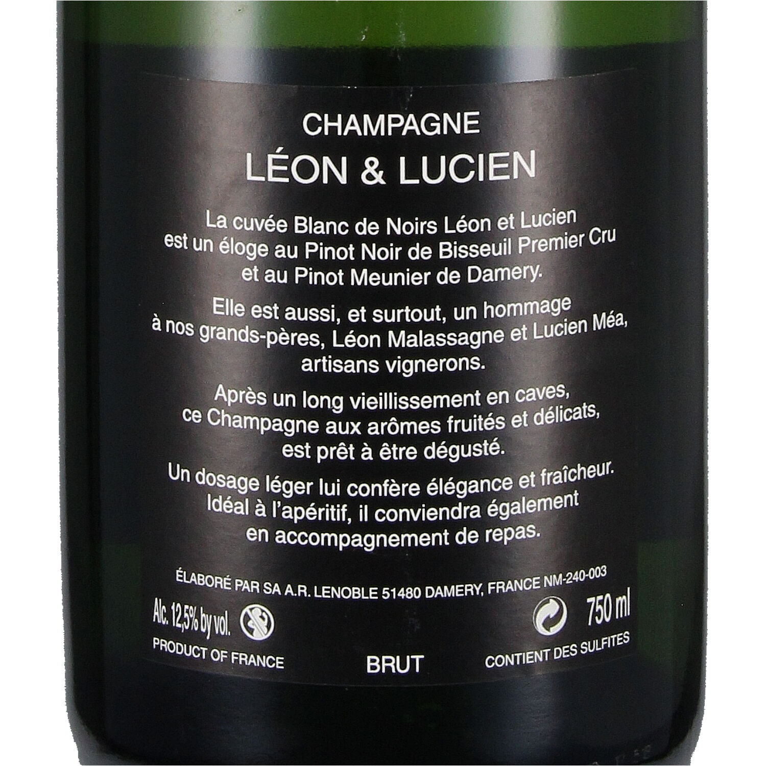 Léon & Lucien Blanc de Noirs brut Les Artisans