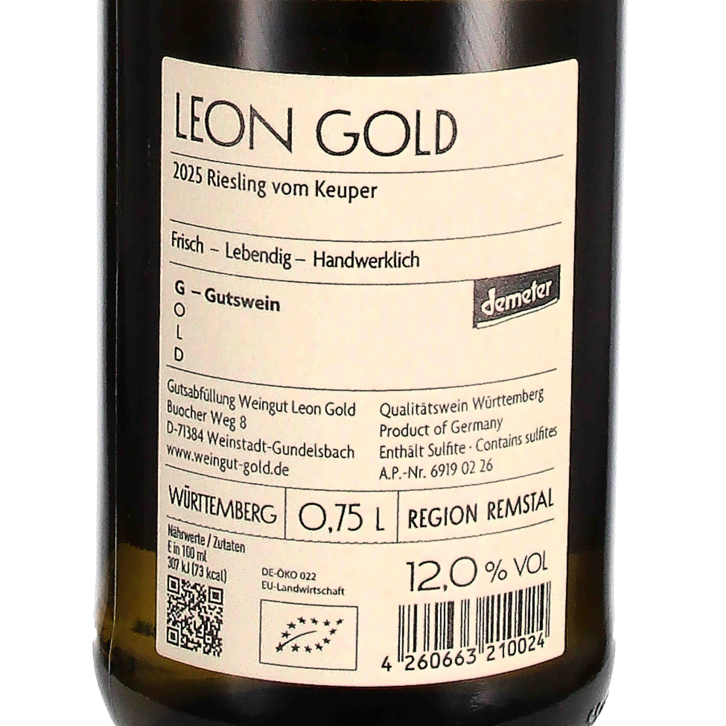 Riesling vom Keuper 2025 (bio)