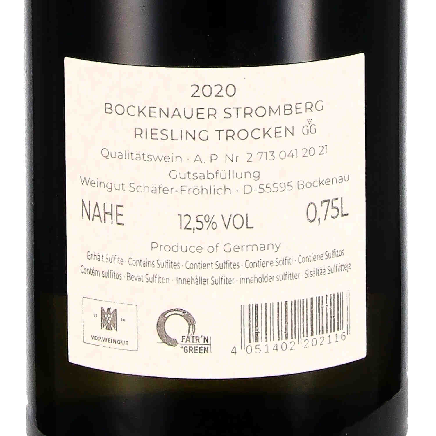 Stromberg Riesling Grosses Gewächs 2020, QW