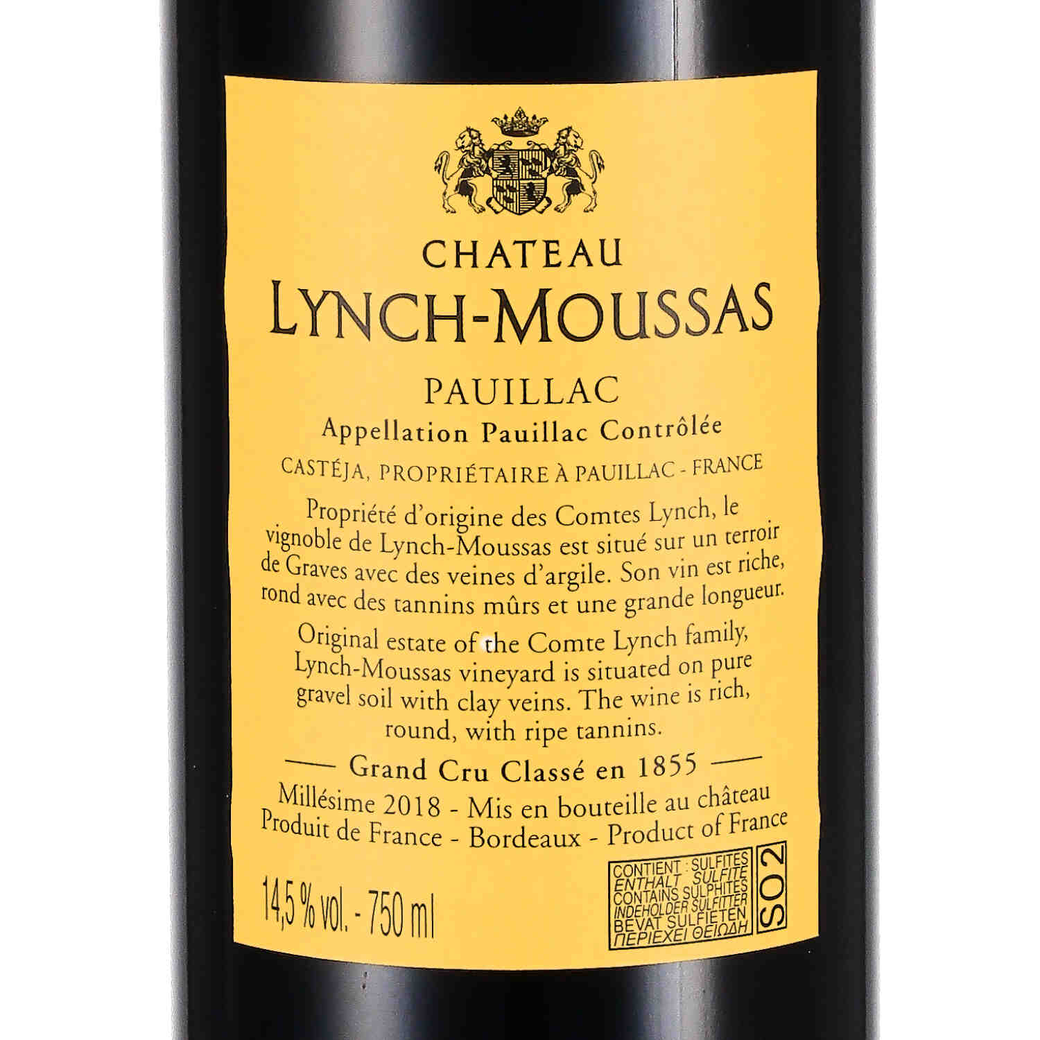 Château Lynch-Moussas Pauillac 5ème Cru Classé 2018