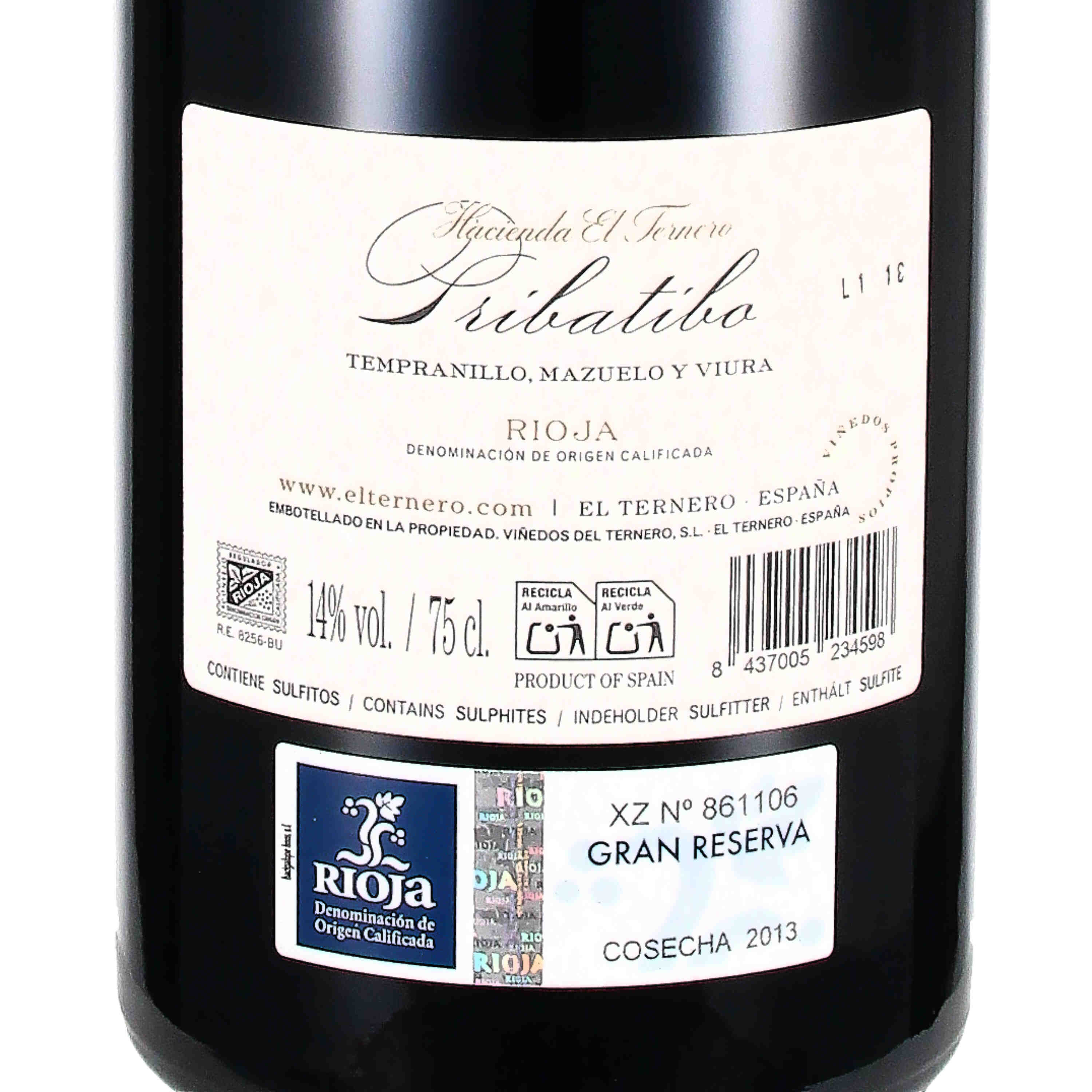 "Pribatibo" Tinto Gran Reserva Rioja D.O.Ca 2013