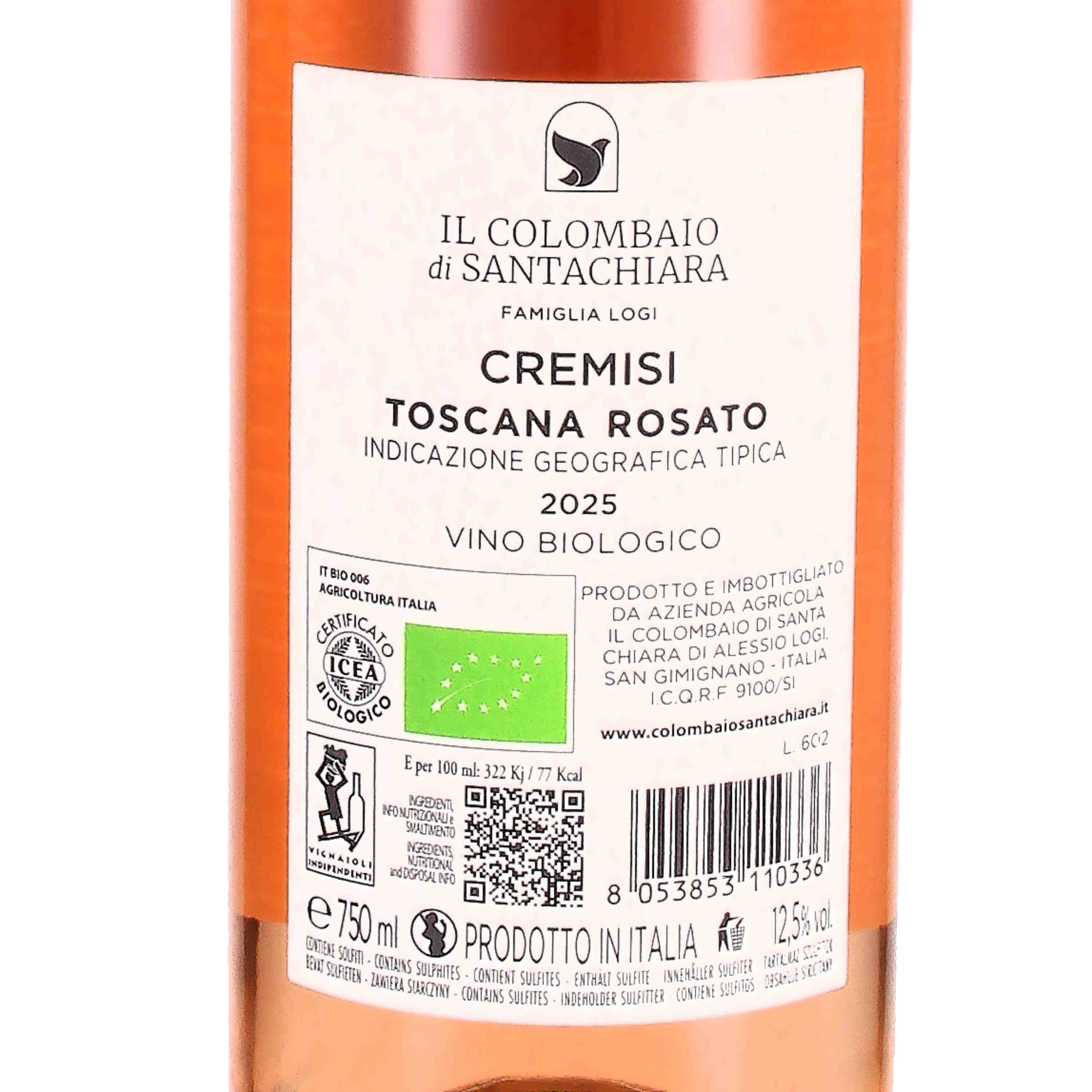 Rosato Toscana IGT Cremisi 2025  (bio)