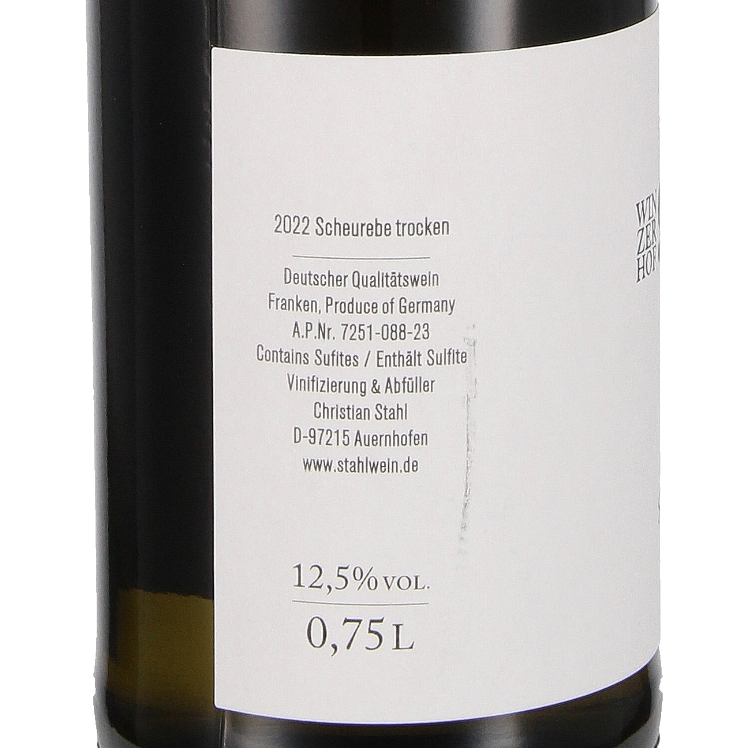 STAHL Scheurebe 2022, Qw
