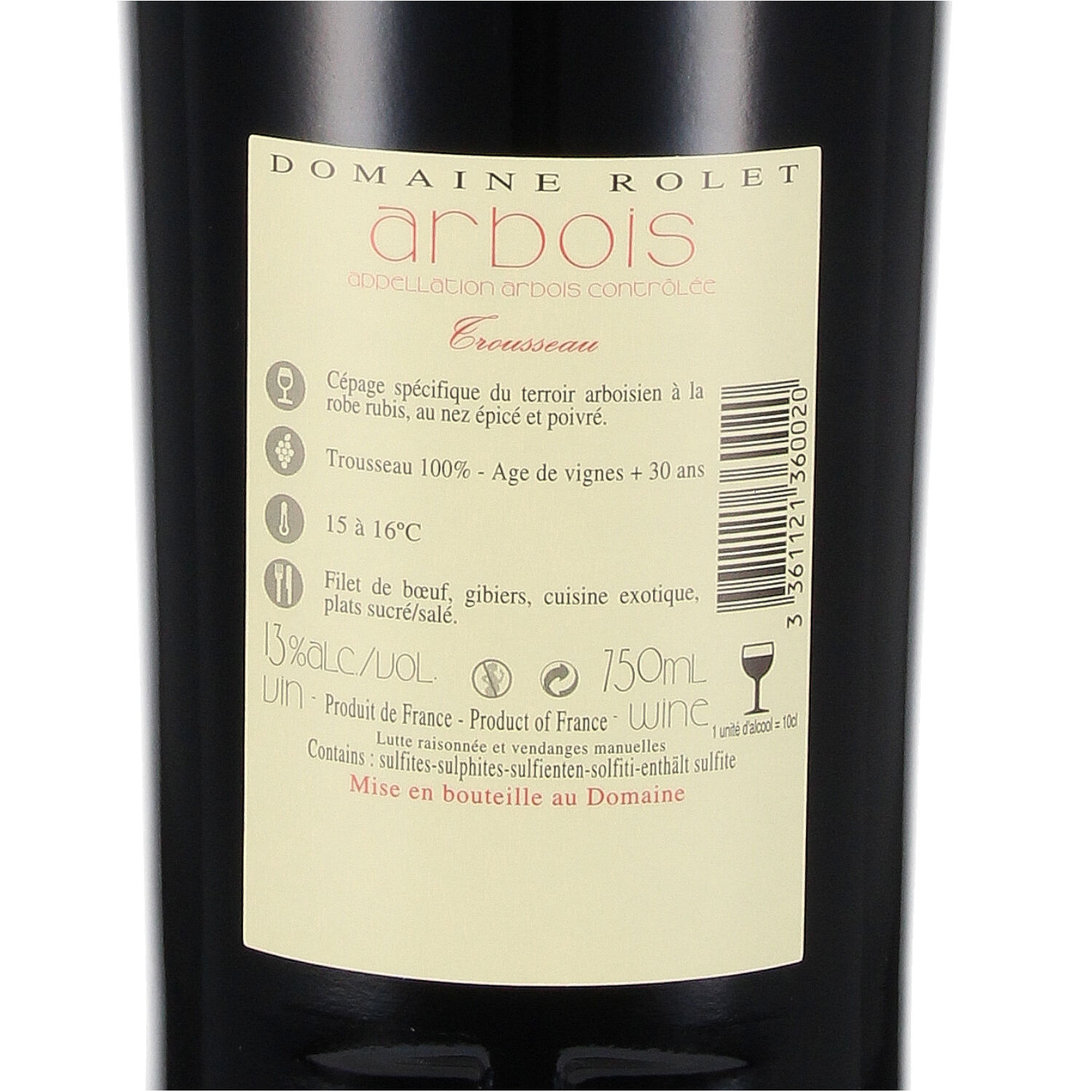 Arbois rouge Trousseau AOC  2015