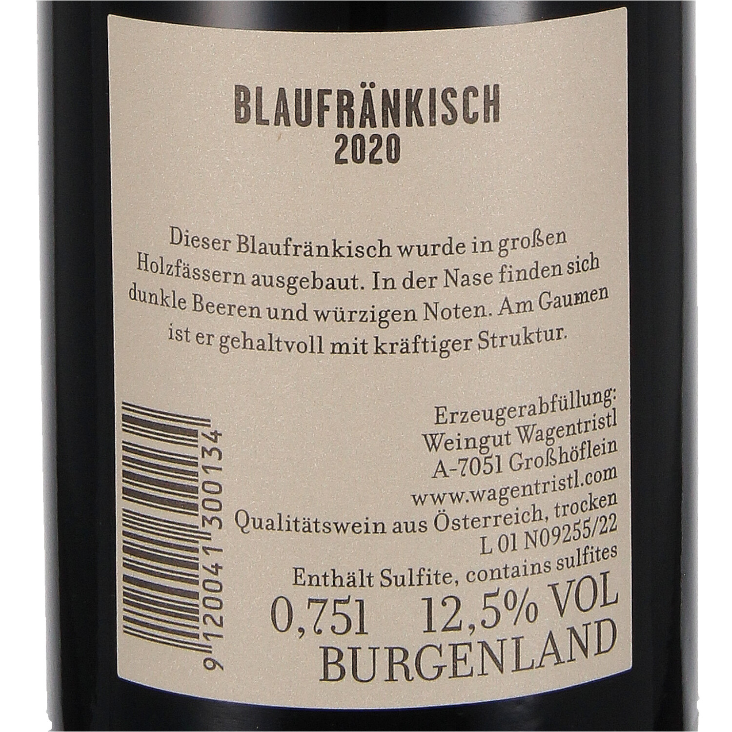 Blaufränkisch 2020, QW