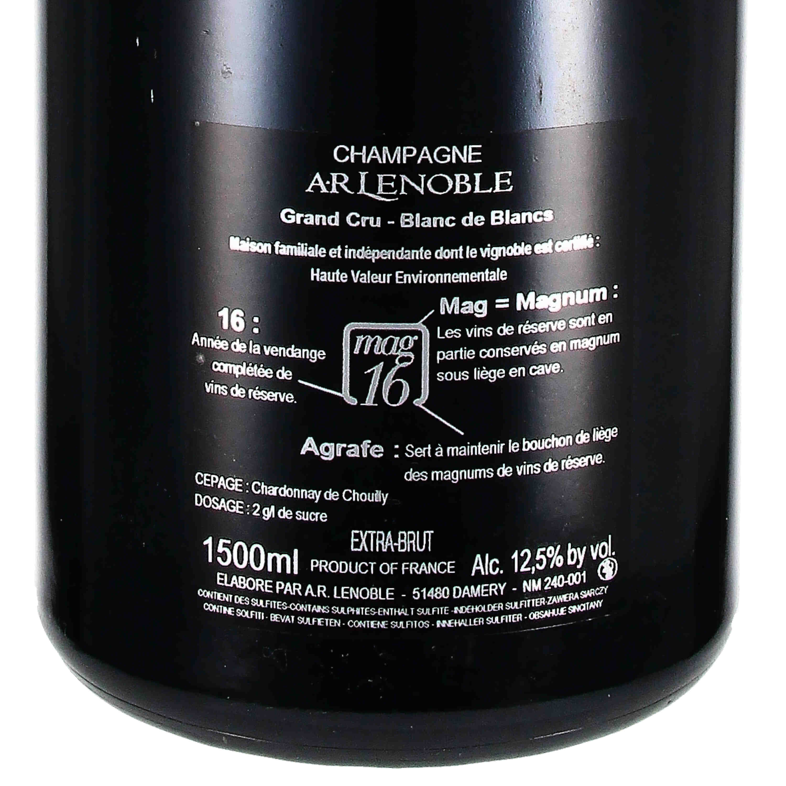 CHAMPAGNE AR LENOBLE Blanc de Blancs Grand Cru Chouilly extra-brut n.V. - Magnum
