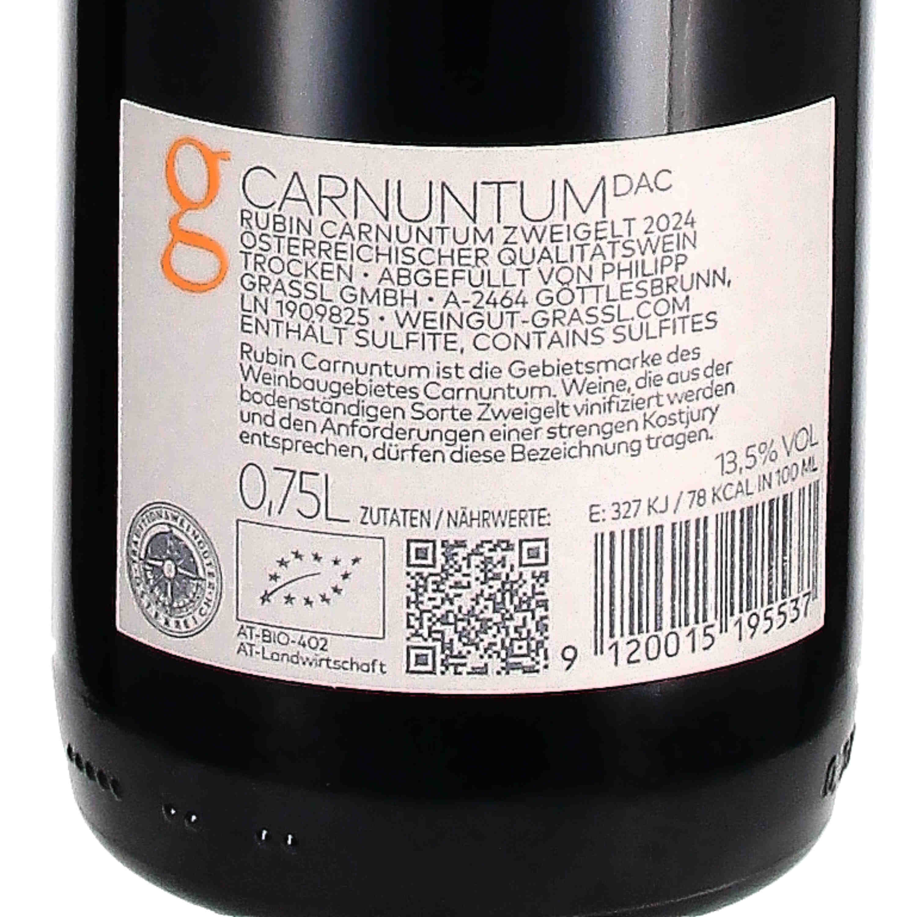 "Rubin Carnuntum" Zweigelt Carnuntum DAC 2024 (bio)