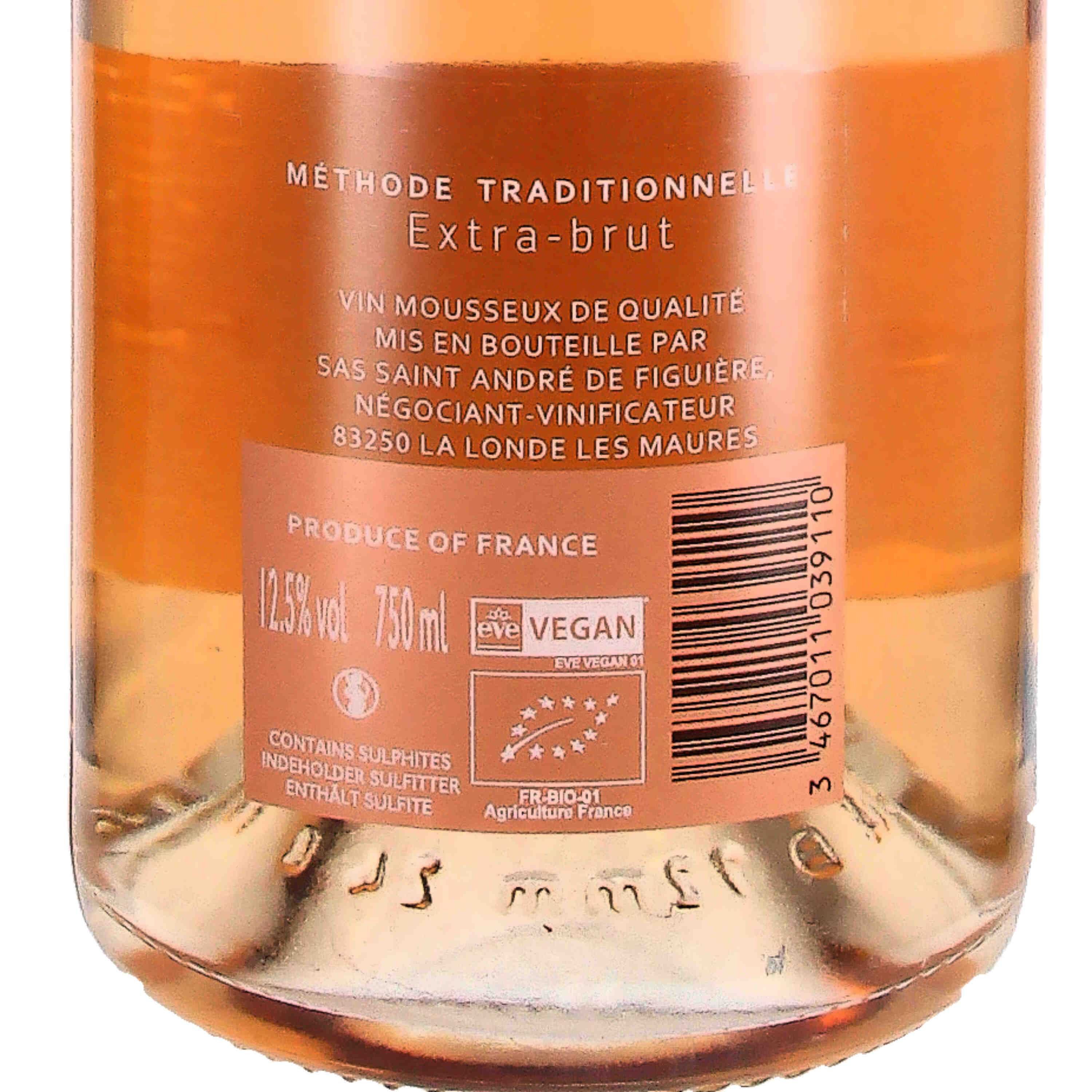 Atmosphère Provence Rosé Extra brut Méthode Traditionelle 2023 (bio)