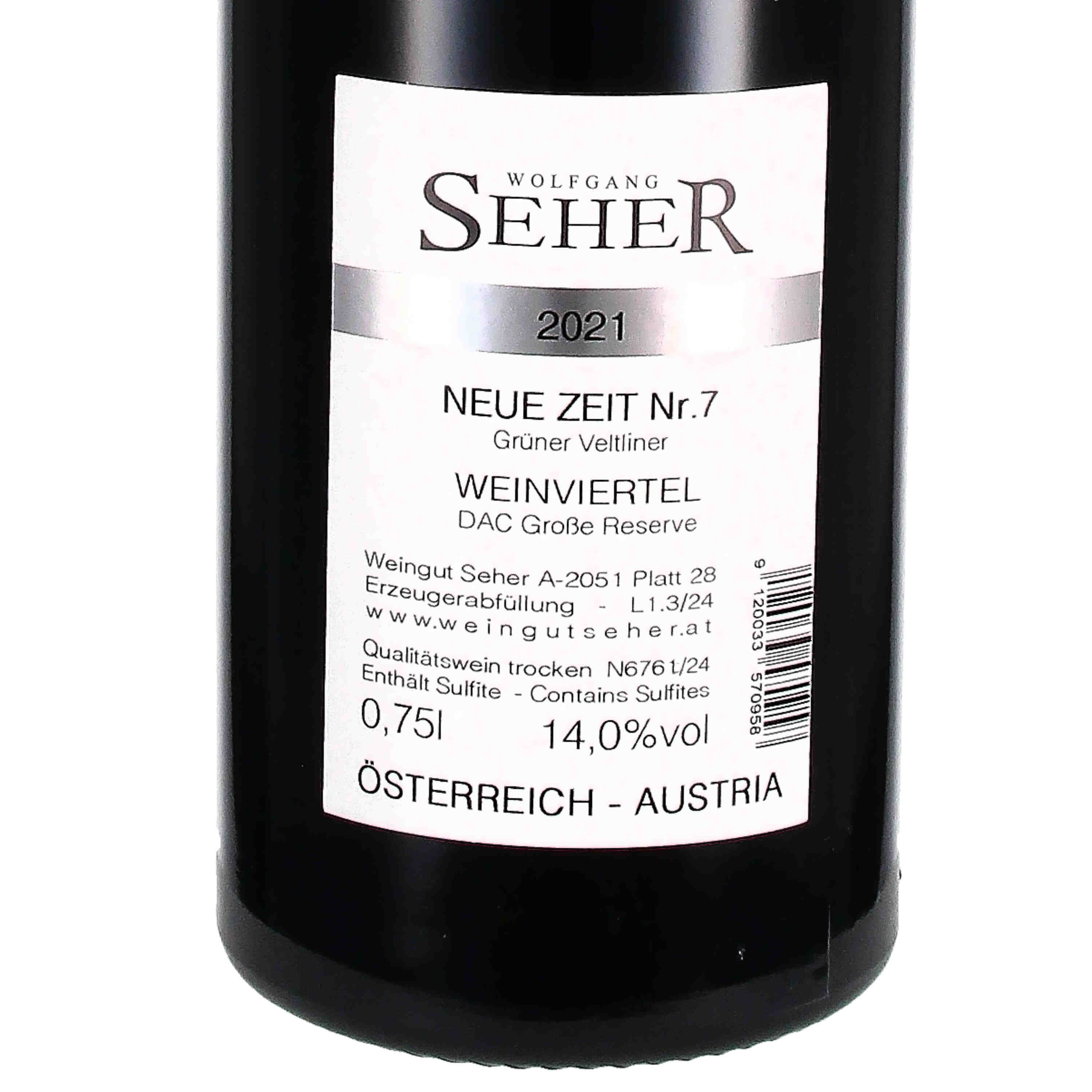 Grüner Veltliner Neue Zeit  No. 7 Reserve 2021, QW
