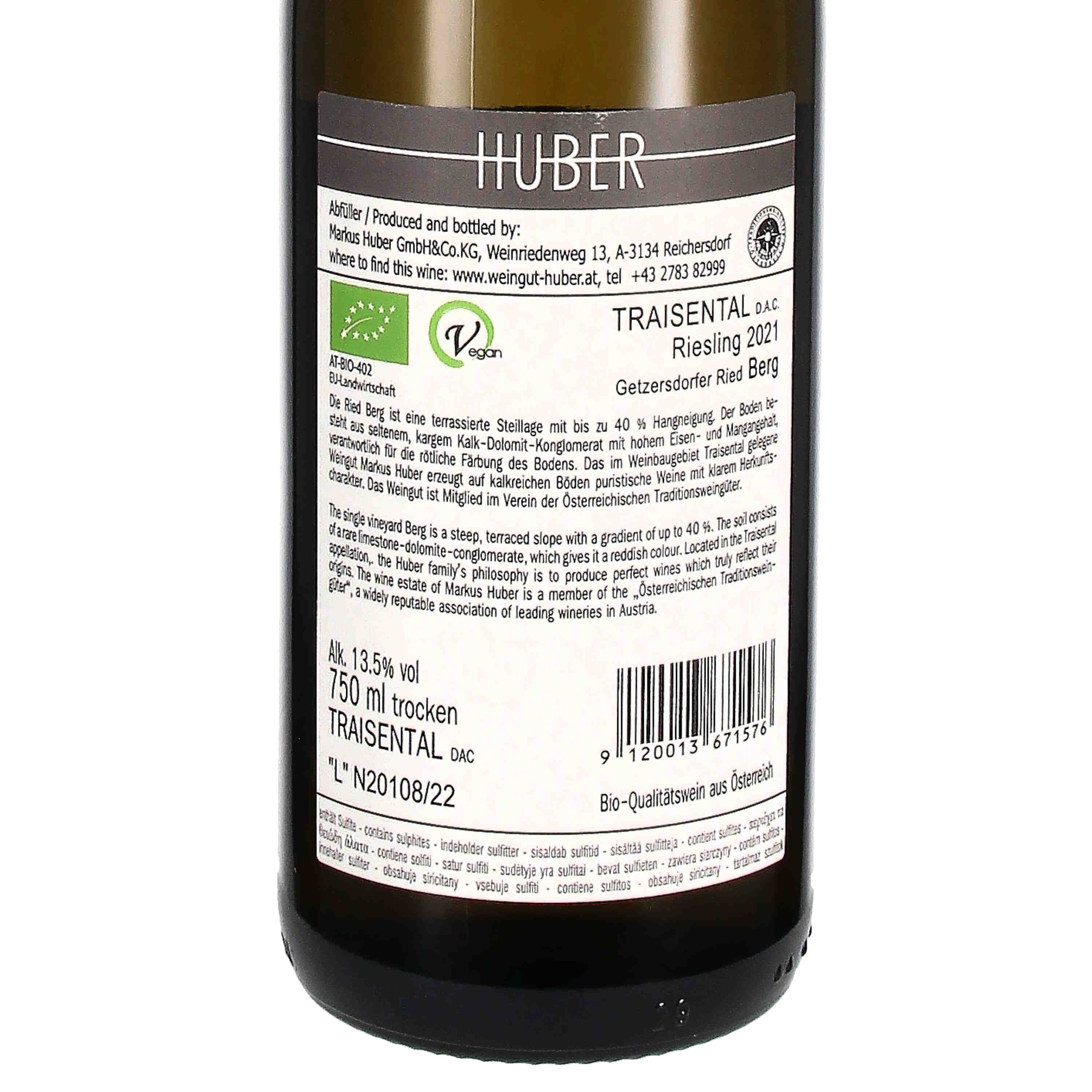 Riesling Berg Erste Lage, Traisental D.A.C.2021 (bio)