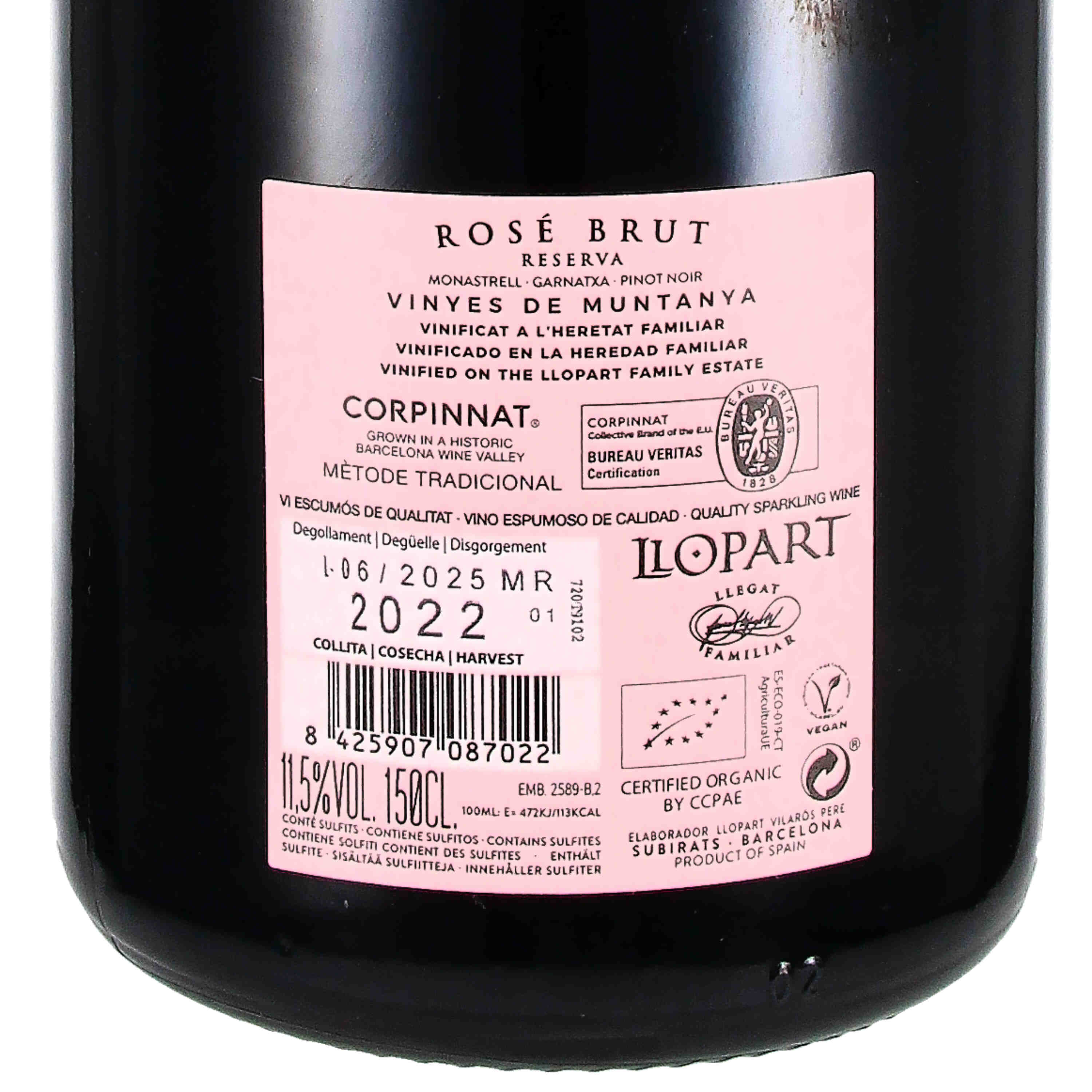 Corpinnat brut rosé Reserva 2022 (bio) - Magnum