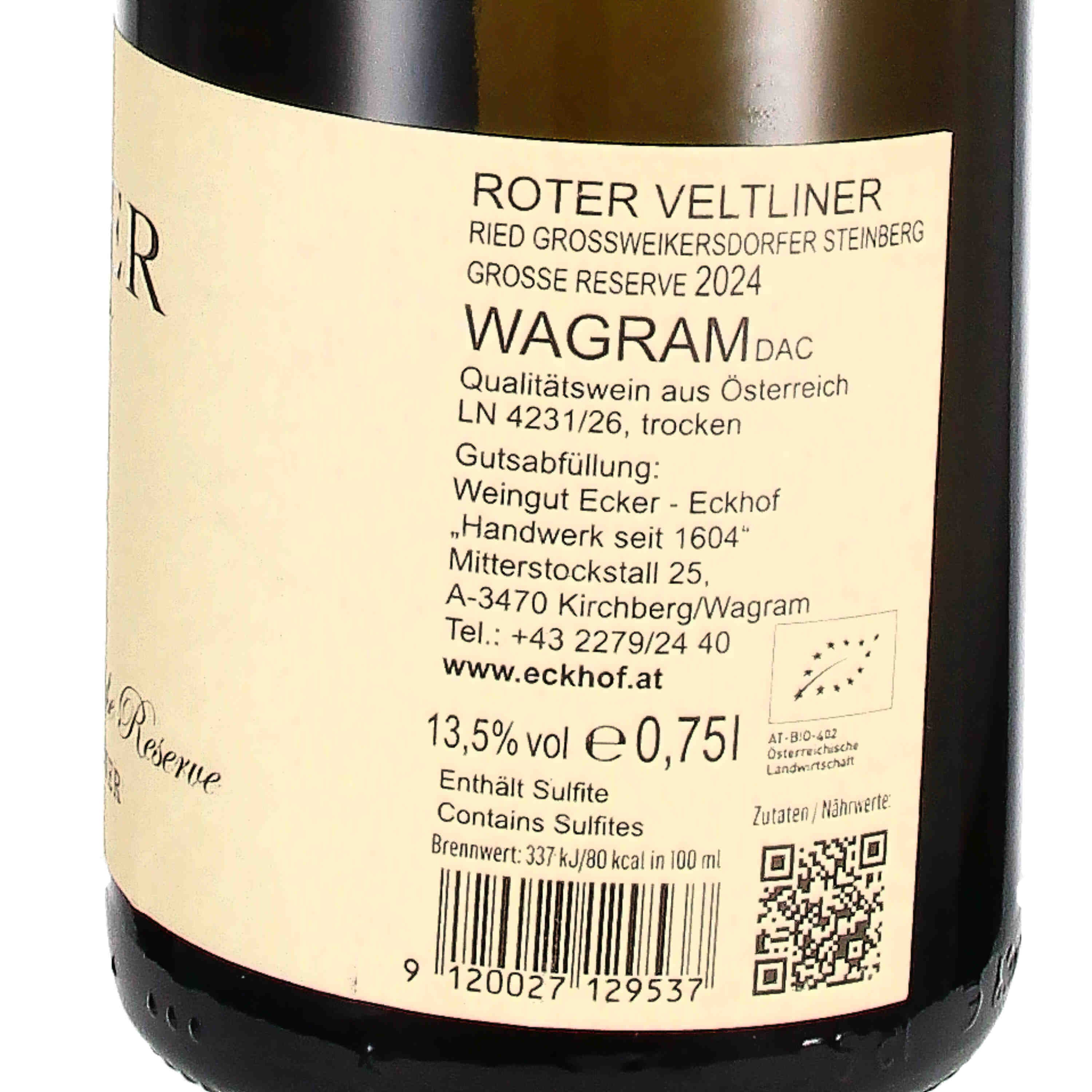 Roter Veltliner Steinberg Grosse Reserve 2024 (bio)