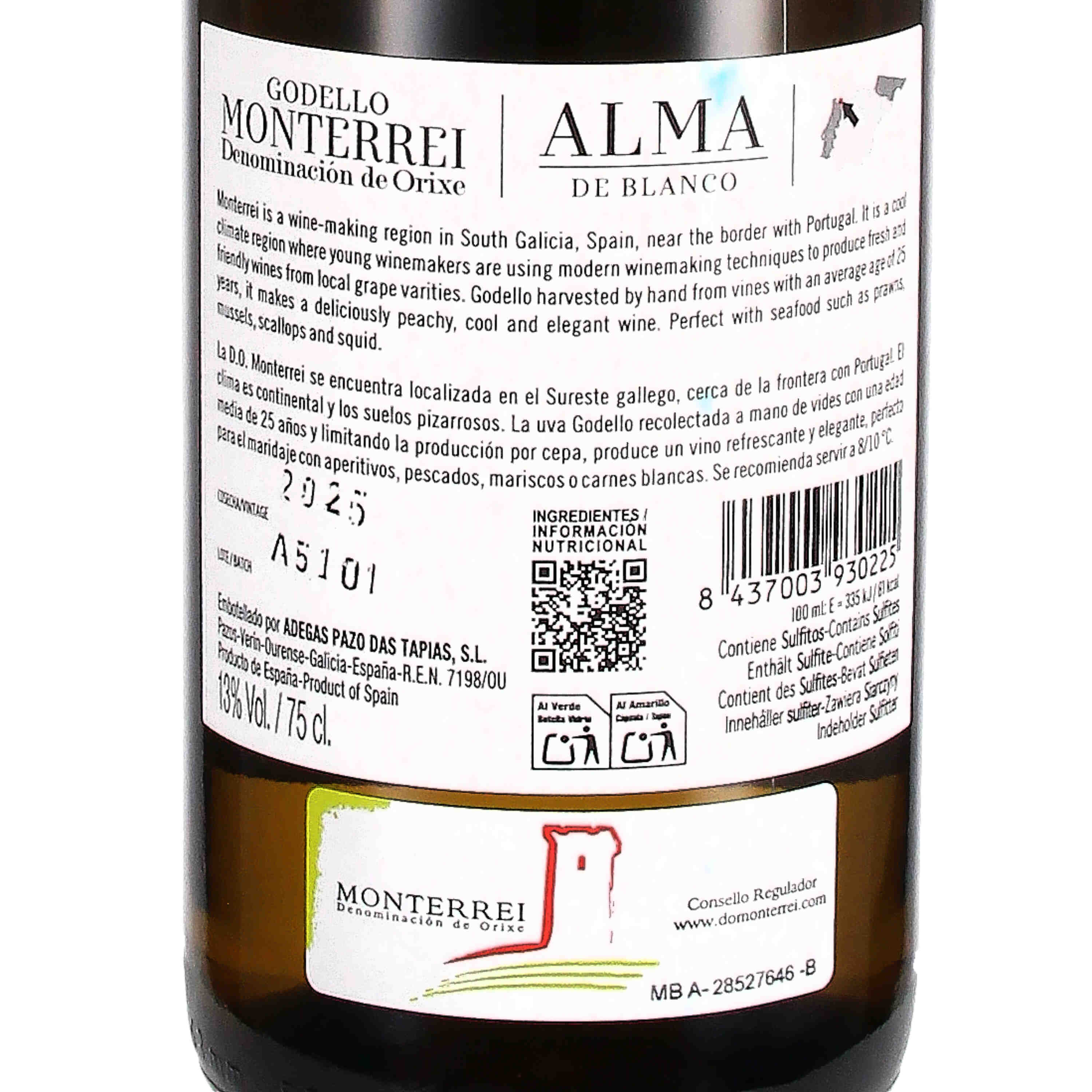 Godello Alma de Blanco Monterrei D.O. 2025