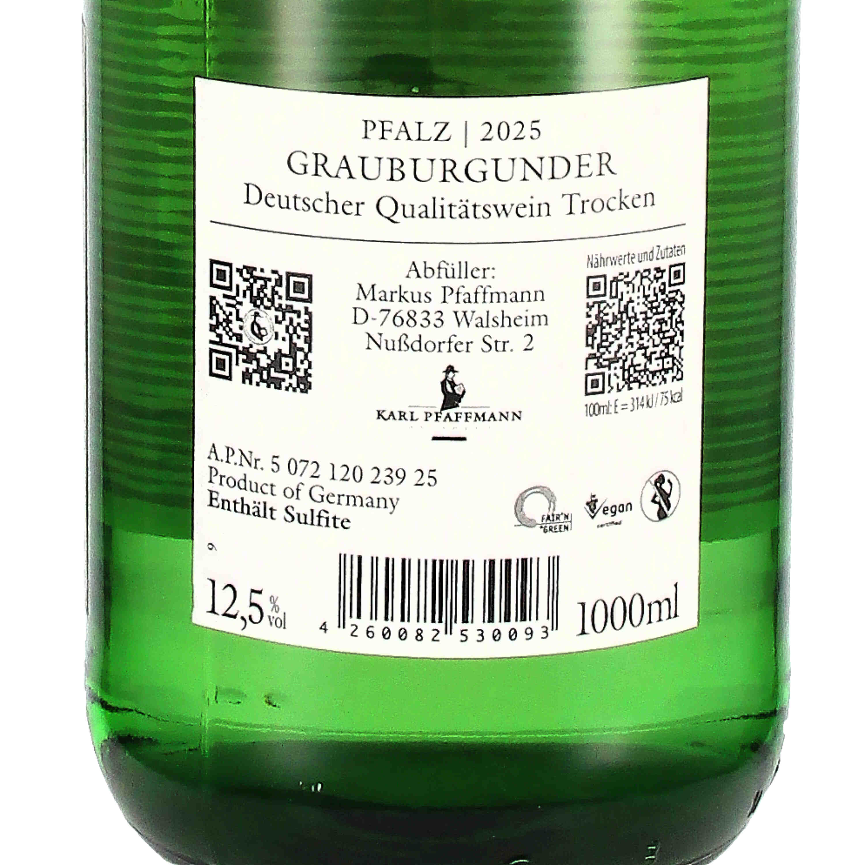 Grauburgunder 2025 - Literflasche