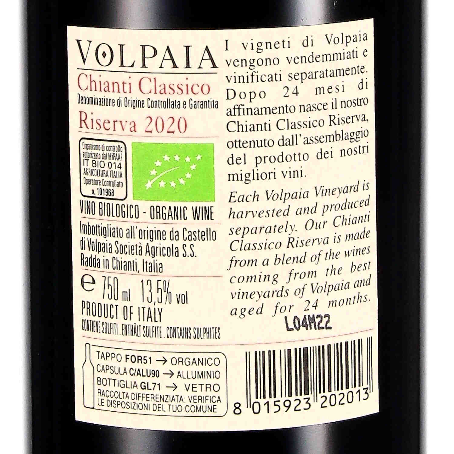 Chianti Classico Riserva DOCG 2020 (bio)