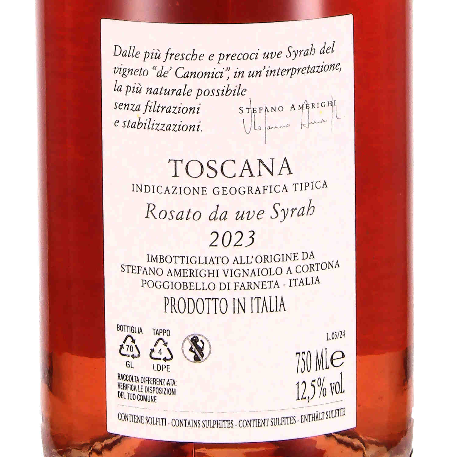 Syrah Rosa Toscana Rosato IGT 2023