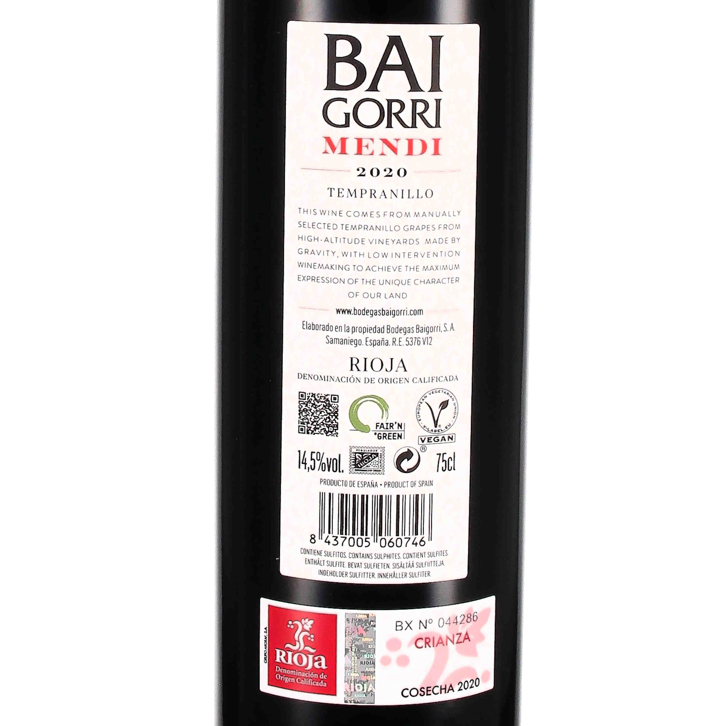 Mendi Tinto Crianza Rioja DOCa