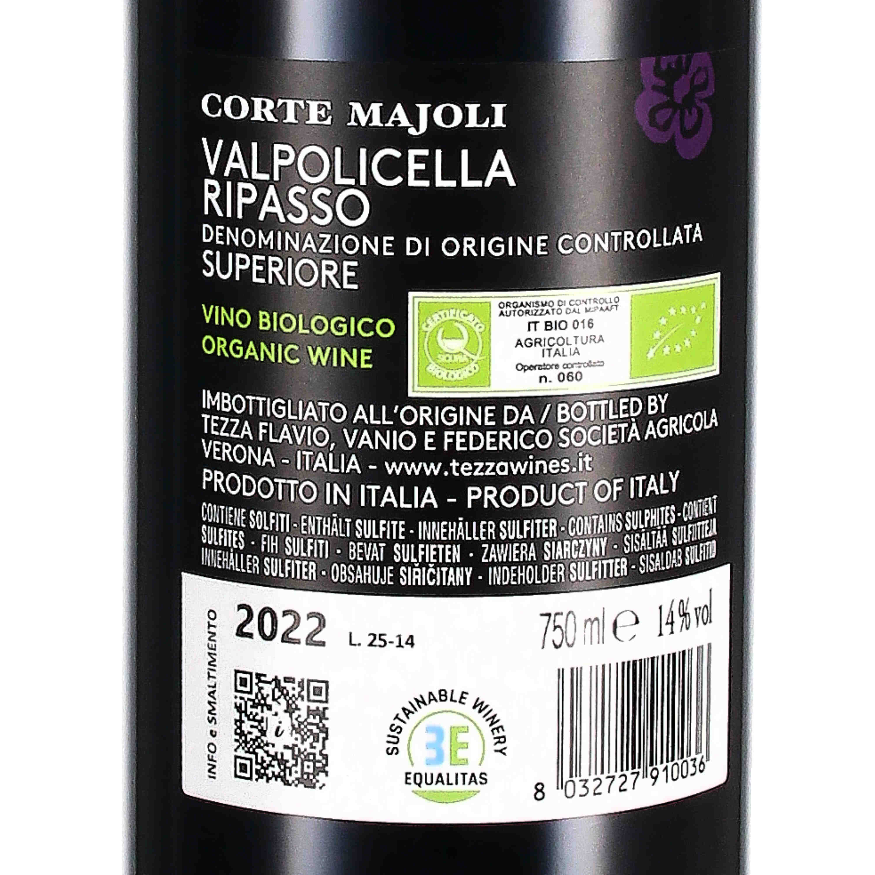 Corte Majoli Valpolicella Ripasso Superiore DOC 2022 (bio)