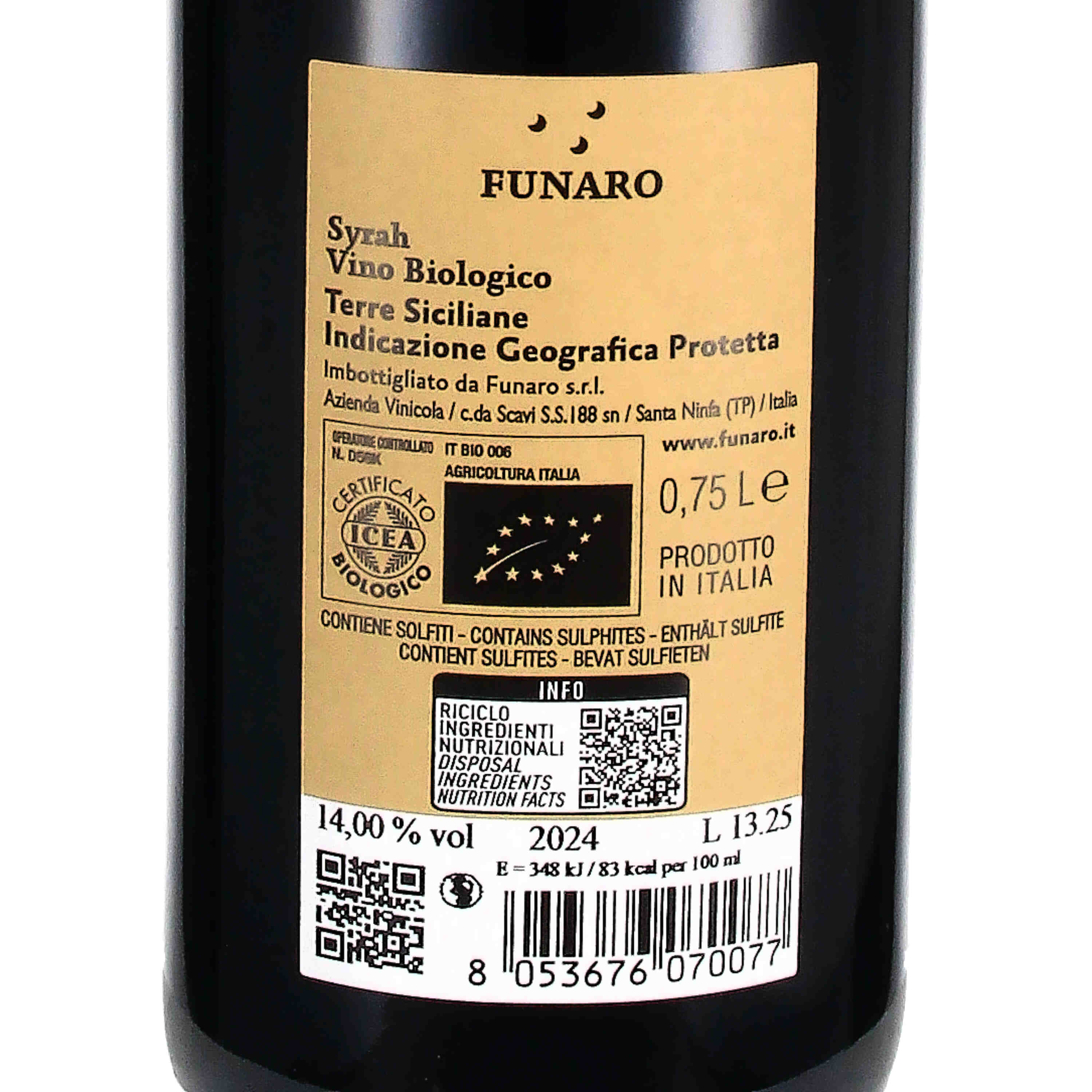 Syrah Terre Siciliane IGP 2024 (bio)