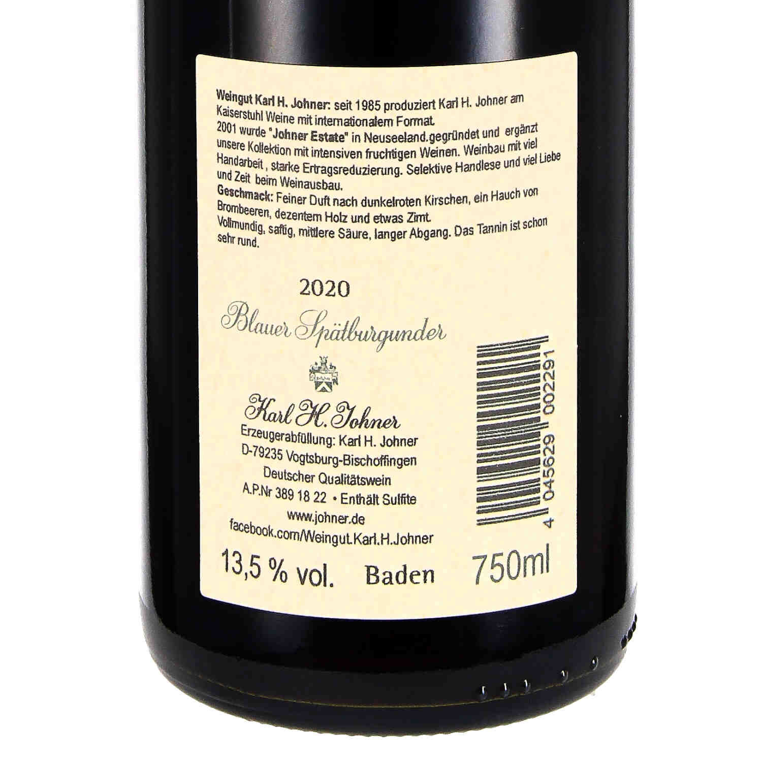 Blauer Spätburgunder 2020, QW