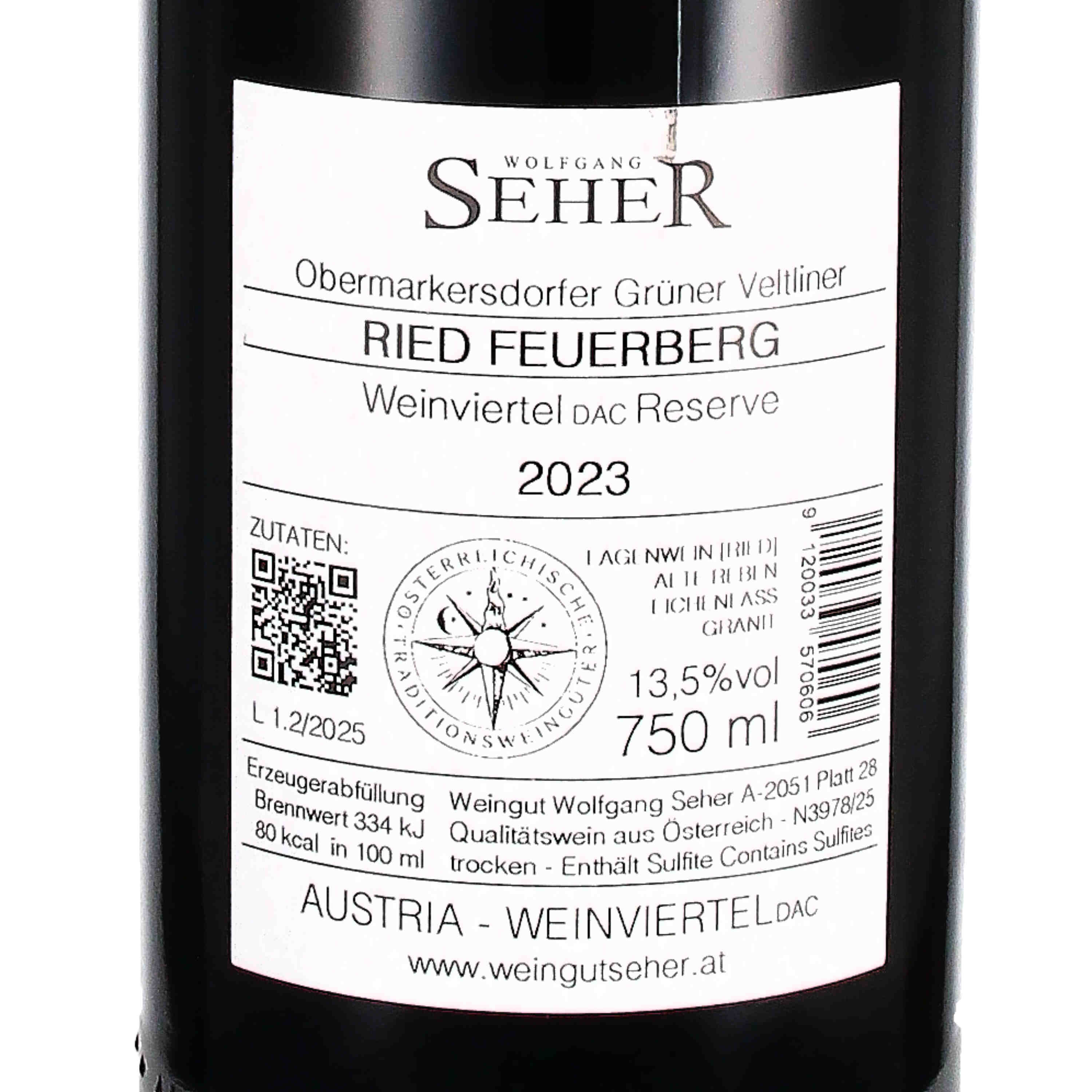 Grüner Veltliner Feuerberg Weinviertel DAC Reserve 2023