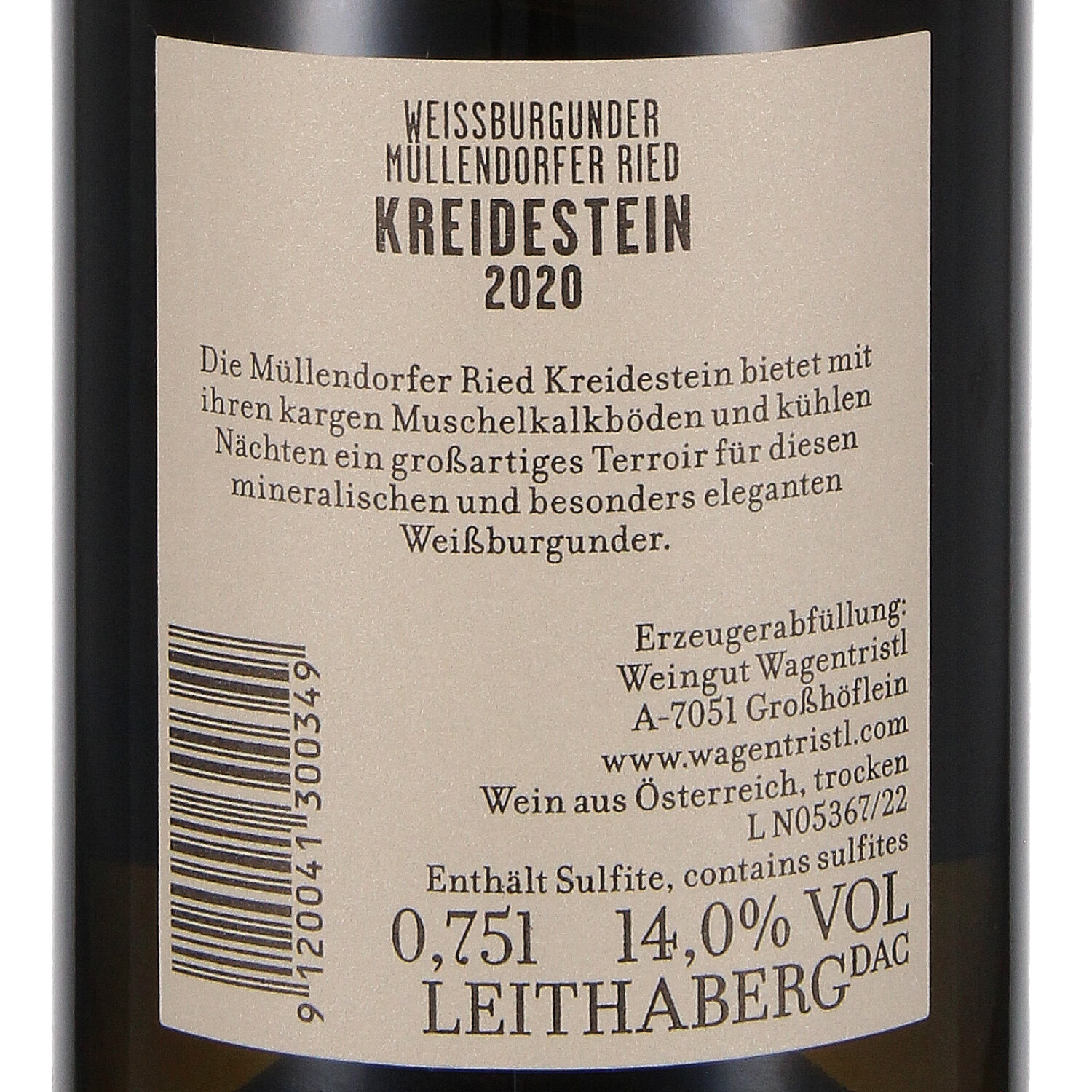 Weissburgunder Kreidestein Leithaberg DAC 2020