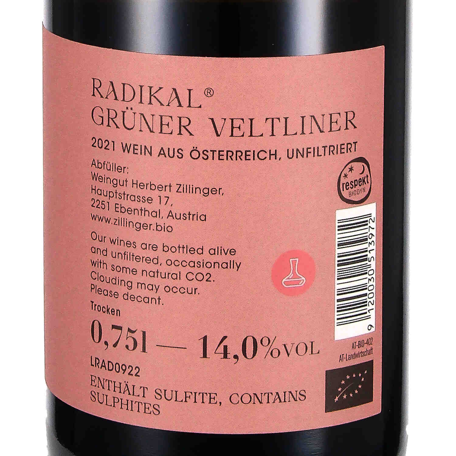 Grüner Veltliner Radikal 2021, Qw (bio)