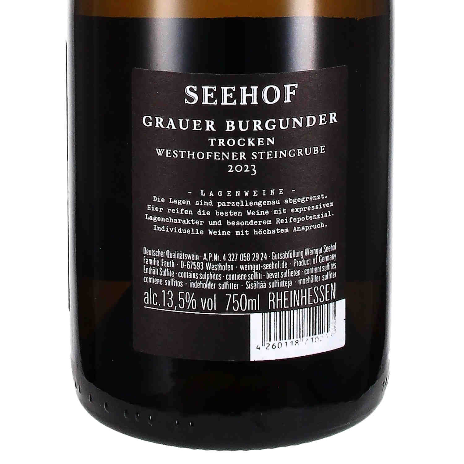 Grauer Burgunder Selection "S"  Westhofener Steingrube 2023